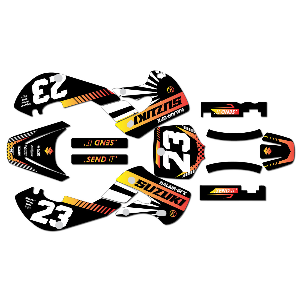 Suzuki DRZ110 Graphics Kit (2000-2009) Fasthouse | KalairGFX