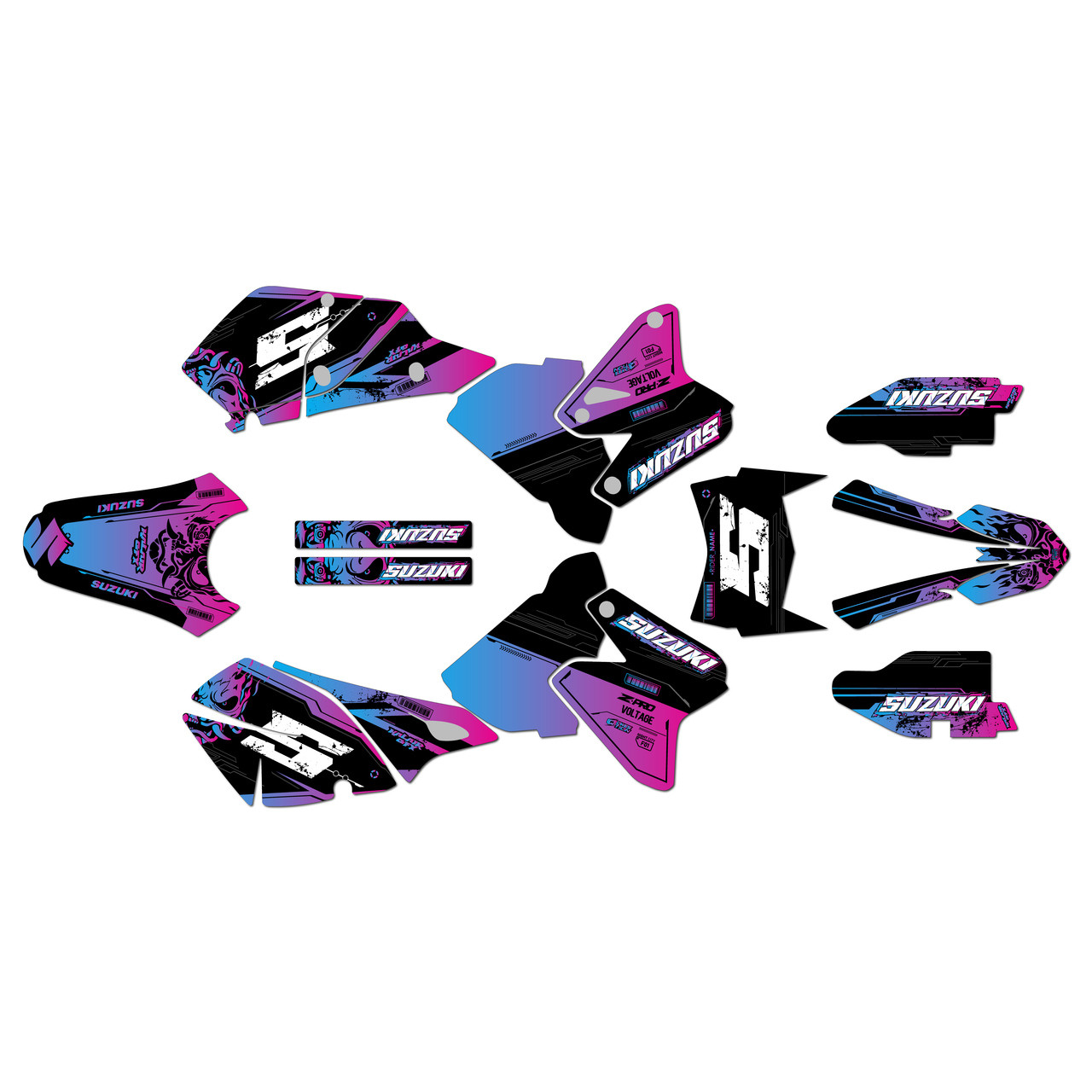 Suzuki DRZ400 Graphics Kit (2000-2024) Night-city |