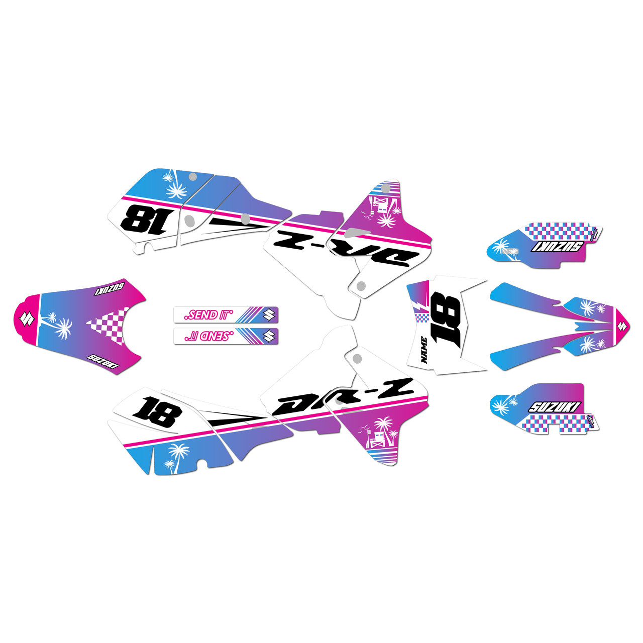 Suzuki DRZ400 Graphics Kit (2000-2024) Paradise | KalairGFX