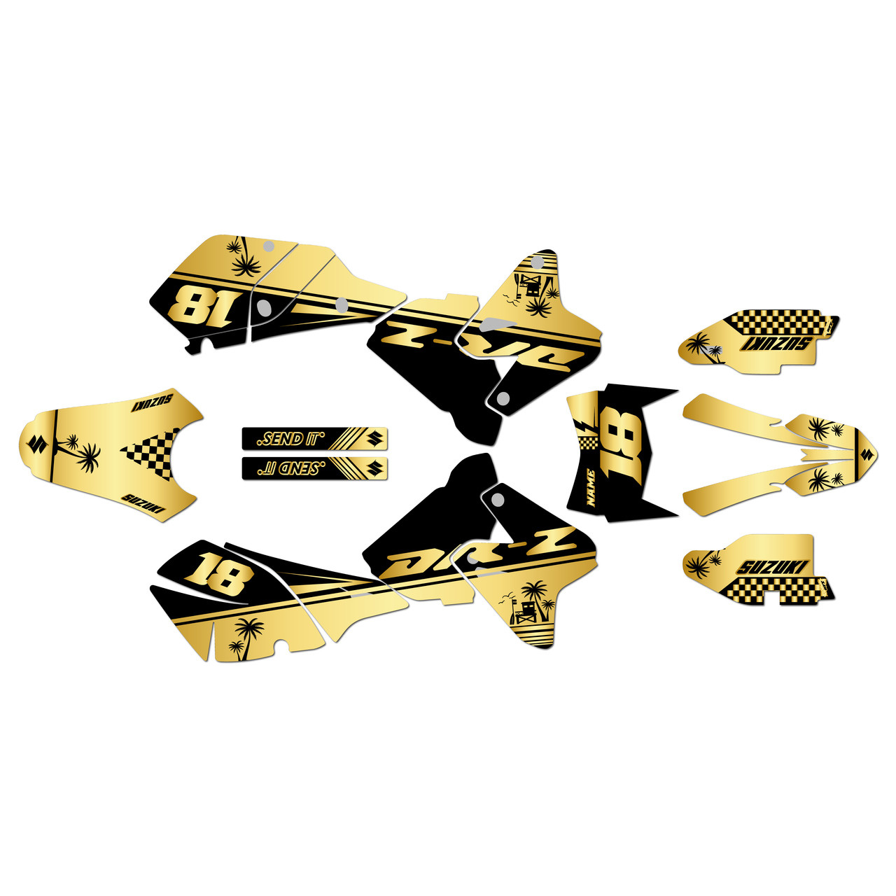メルサキページ Suzuki DRZ400 Graphics Kit (2000-2024) Paradise | KalairGFX
