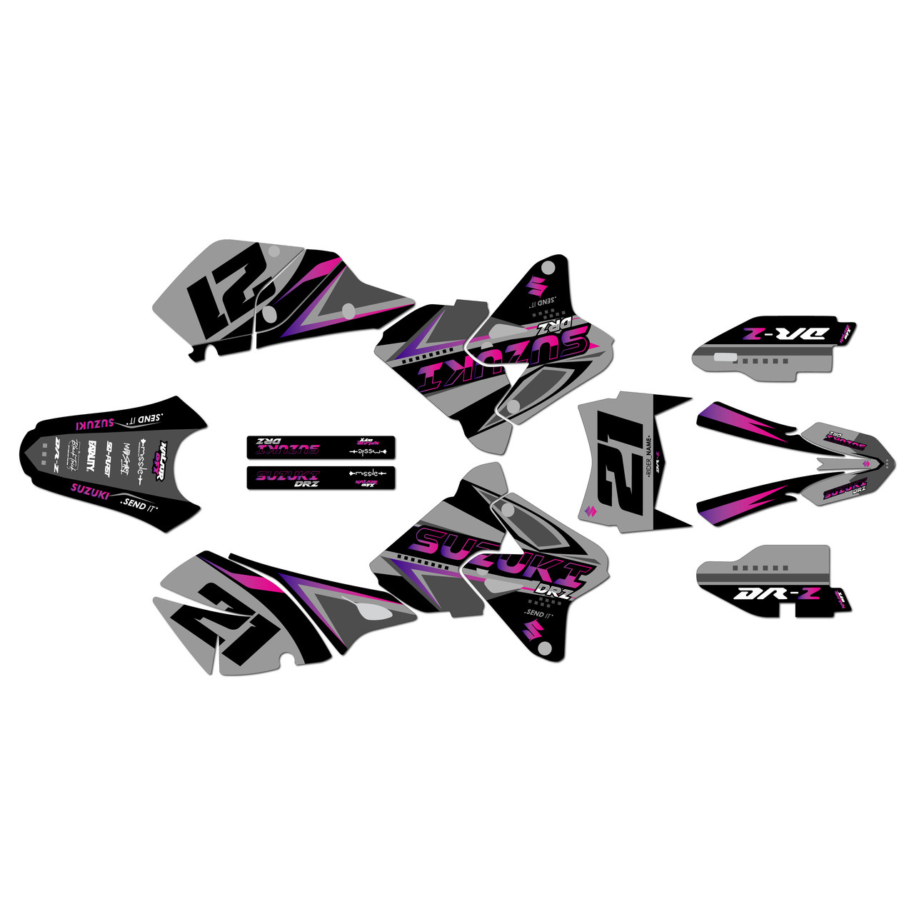 Suzuki DRZ400 Graphics Kit (2000-2024) Shaders | KalairGFX