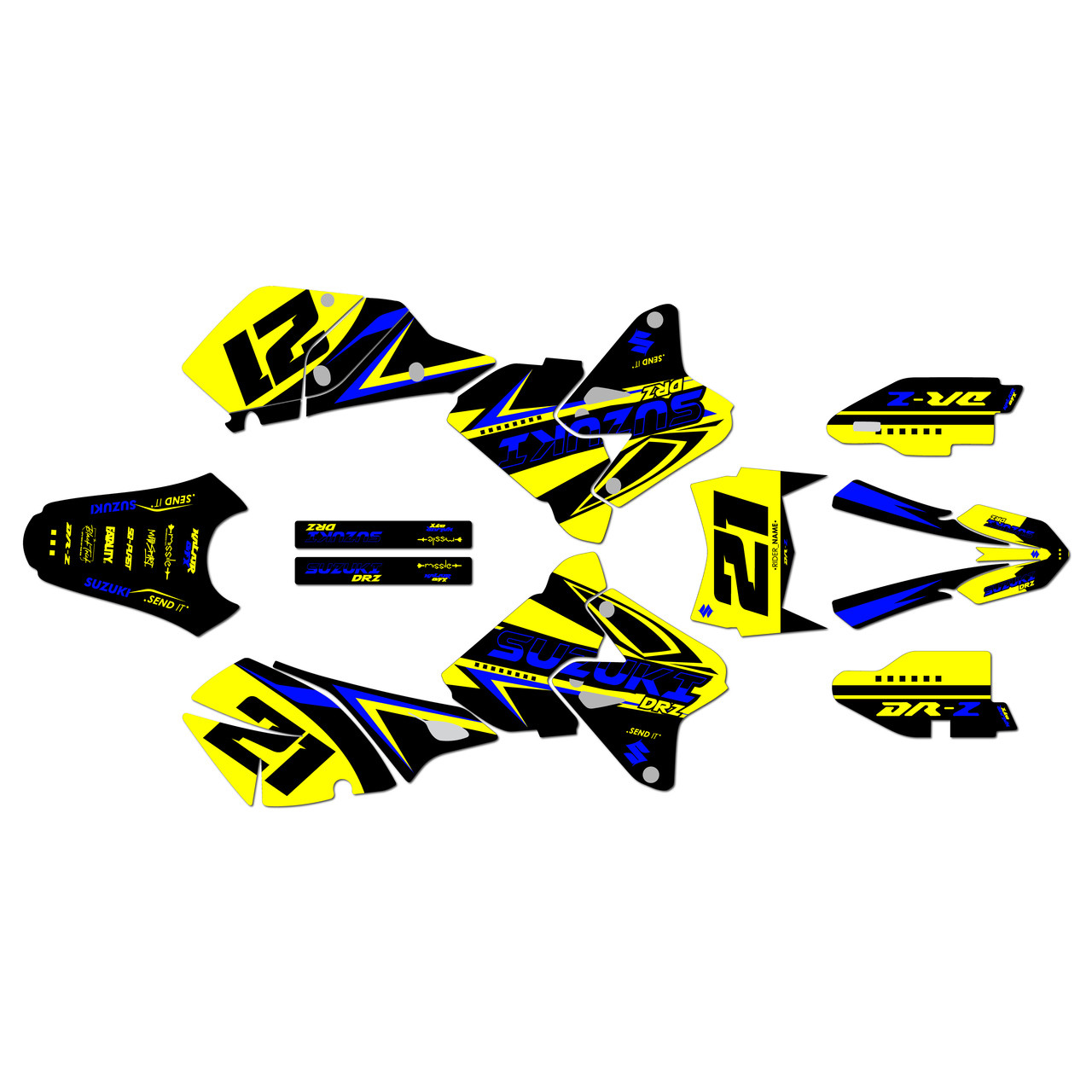 バイオ クリスタルふちデザインデスクトップ Suzuki DRZ400 Graphics Kit (2000-2024) Shaders | KalairGFX