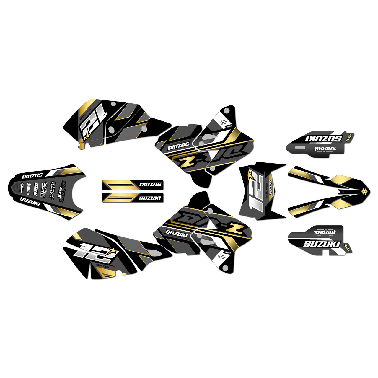 つきページ Suzuki DRZ400 Graphics Kit (2000-2024) Veneer | KalairGFX