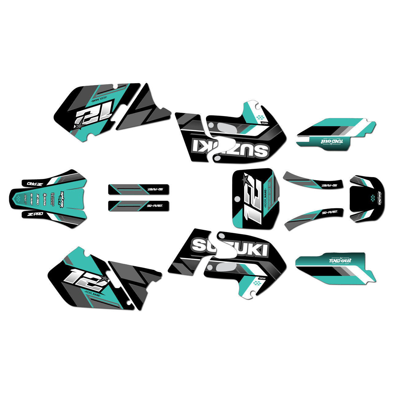 Suzuki RM250 Graphics Kit (1999-2000) Veneer | KalairGFX