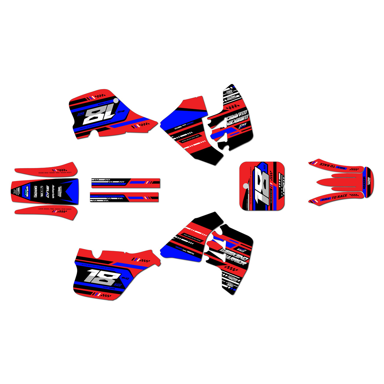 Suzuki RM125 Graphics Kit (1989-1992) Warrior | KalairGFX