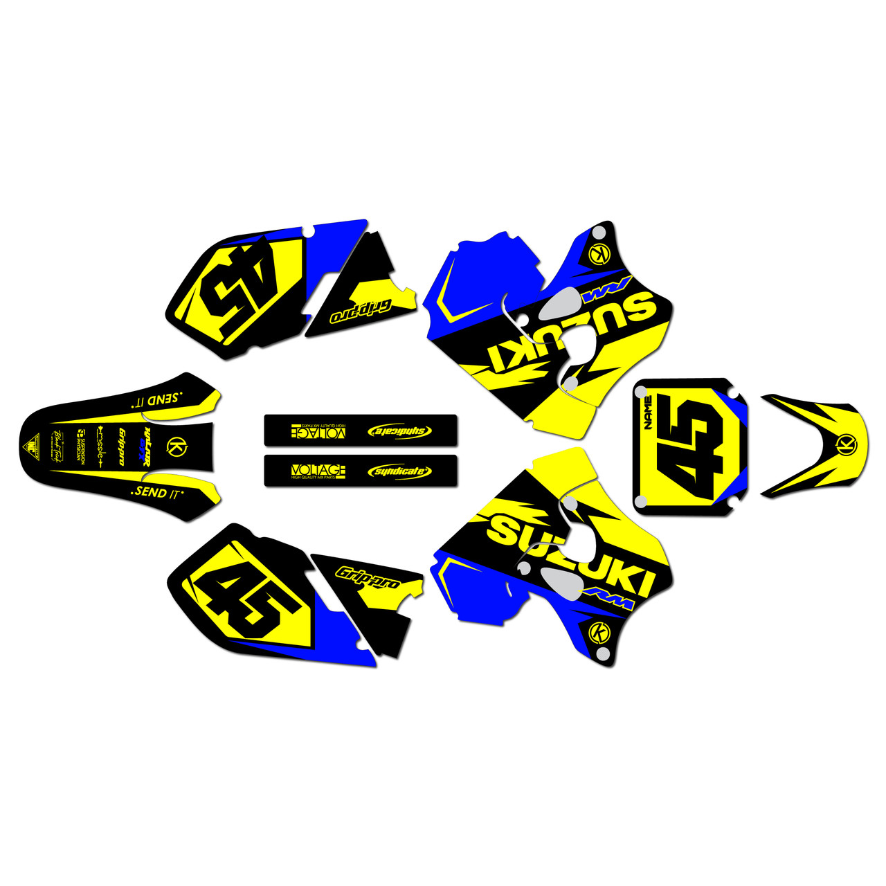 Suzuki RM125 Graphics Kit (1996-1998) Division | KalairGFX