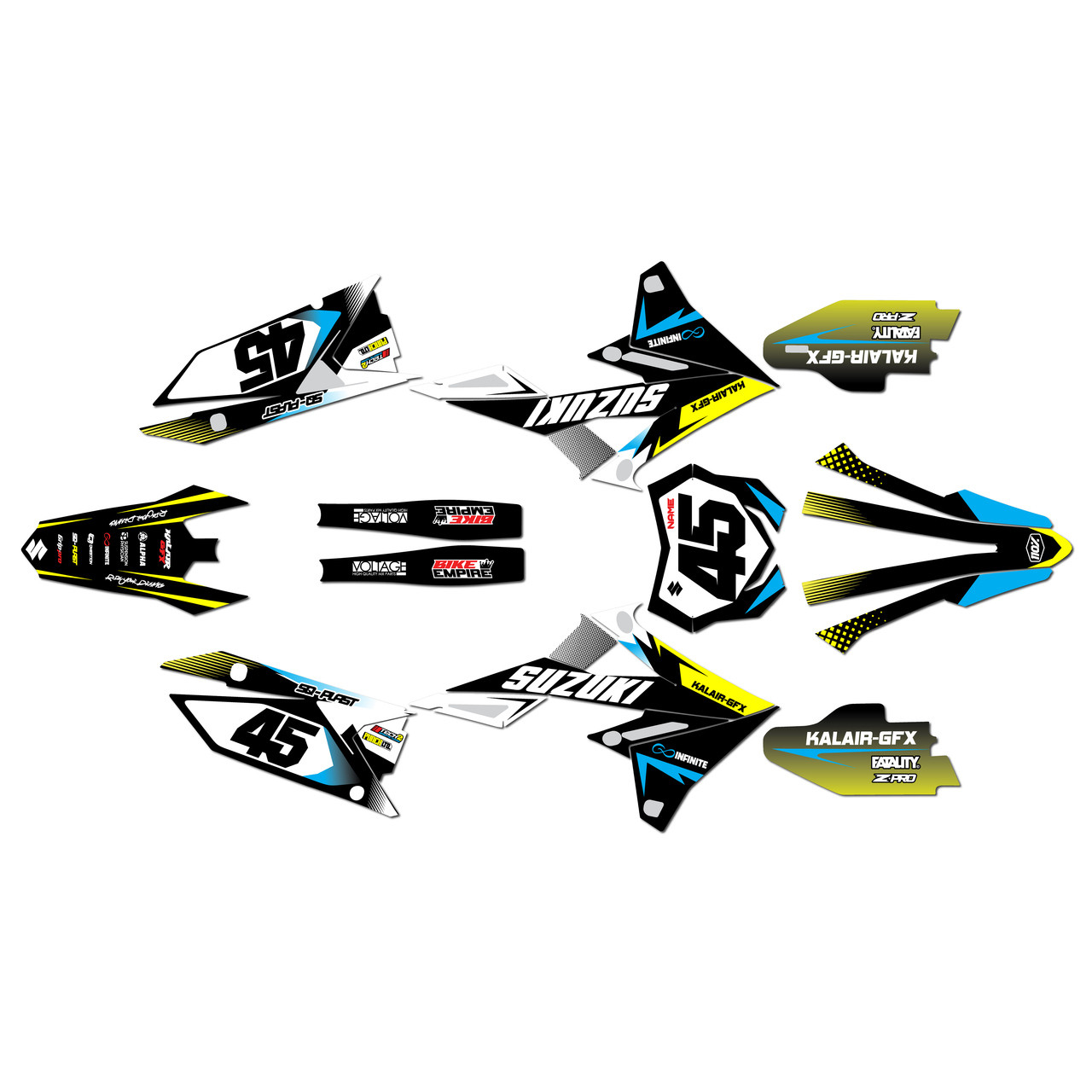 Suzuki RMZ450 Graphics Kit (2018-2026) Division | KalairGFX