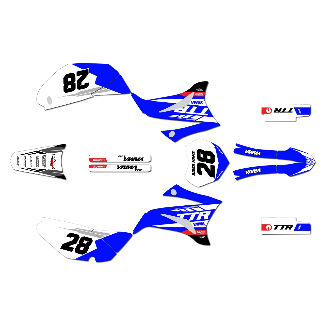 Yamaha TTR125 Graphics Kit (2008-2026) Factory | KalairGFX