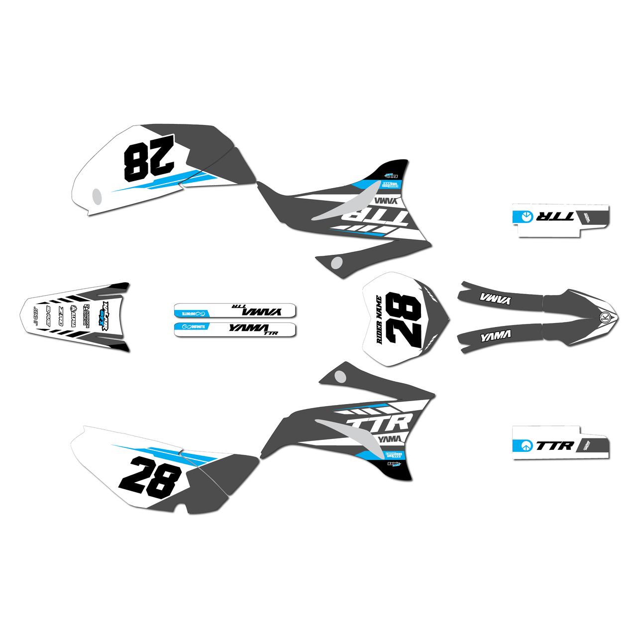 Yamaha TTR125 Graphics Kit (2008-2026) Factory | KalairGFX