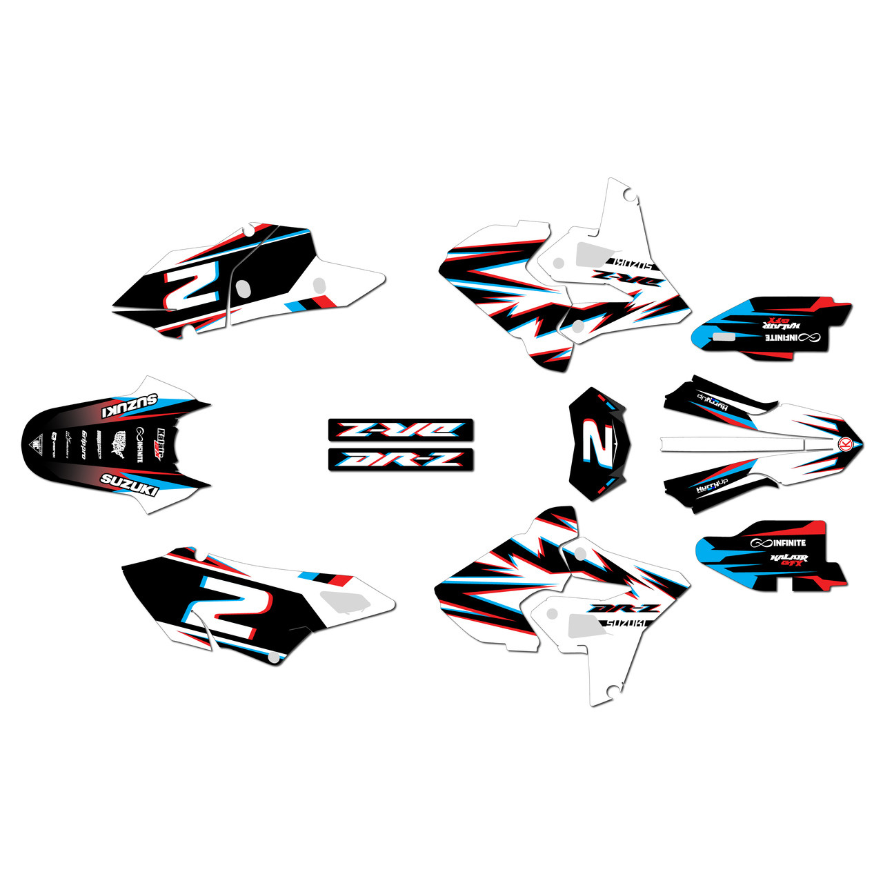 SUZUKI DRZ400P Graphics Kit (2000-2024) Vizion | KalairGFX
