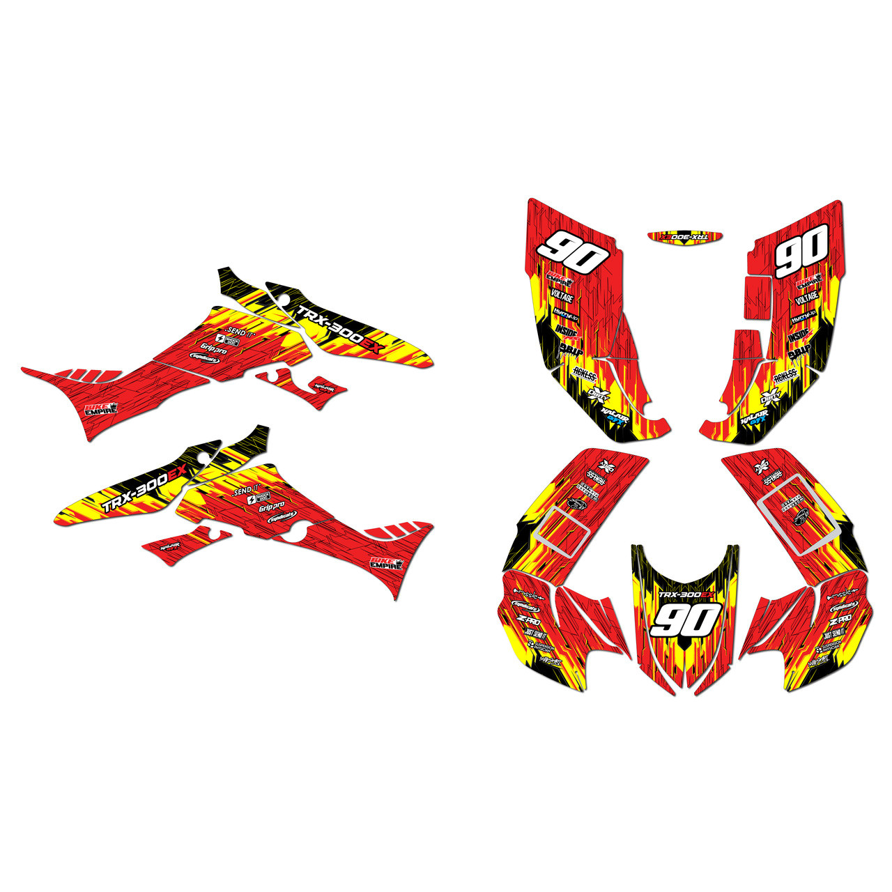 Honda TRX300EX Graphics Kit (2007-2013) Fracture | KalairGFX