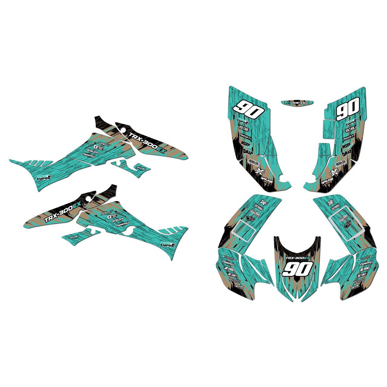 Honda TRX300EX Graphics Kit (2007-2013) Fracture | KalairGFX