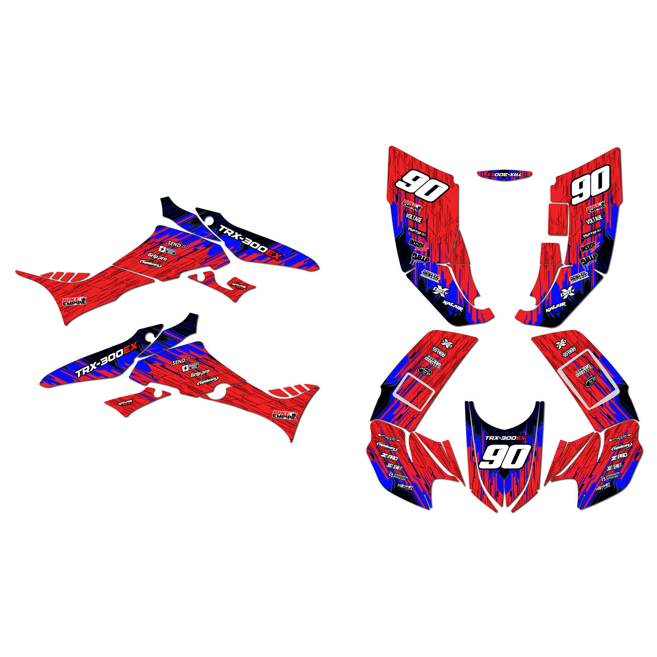 Honda TRX300EX Graphics Kit (2007-2013) Fracture | KalairGFX