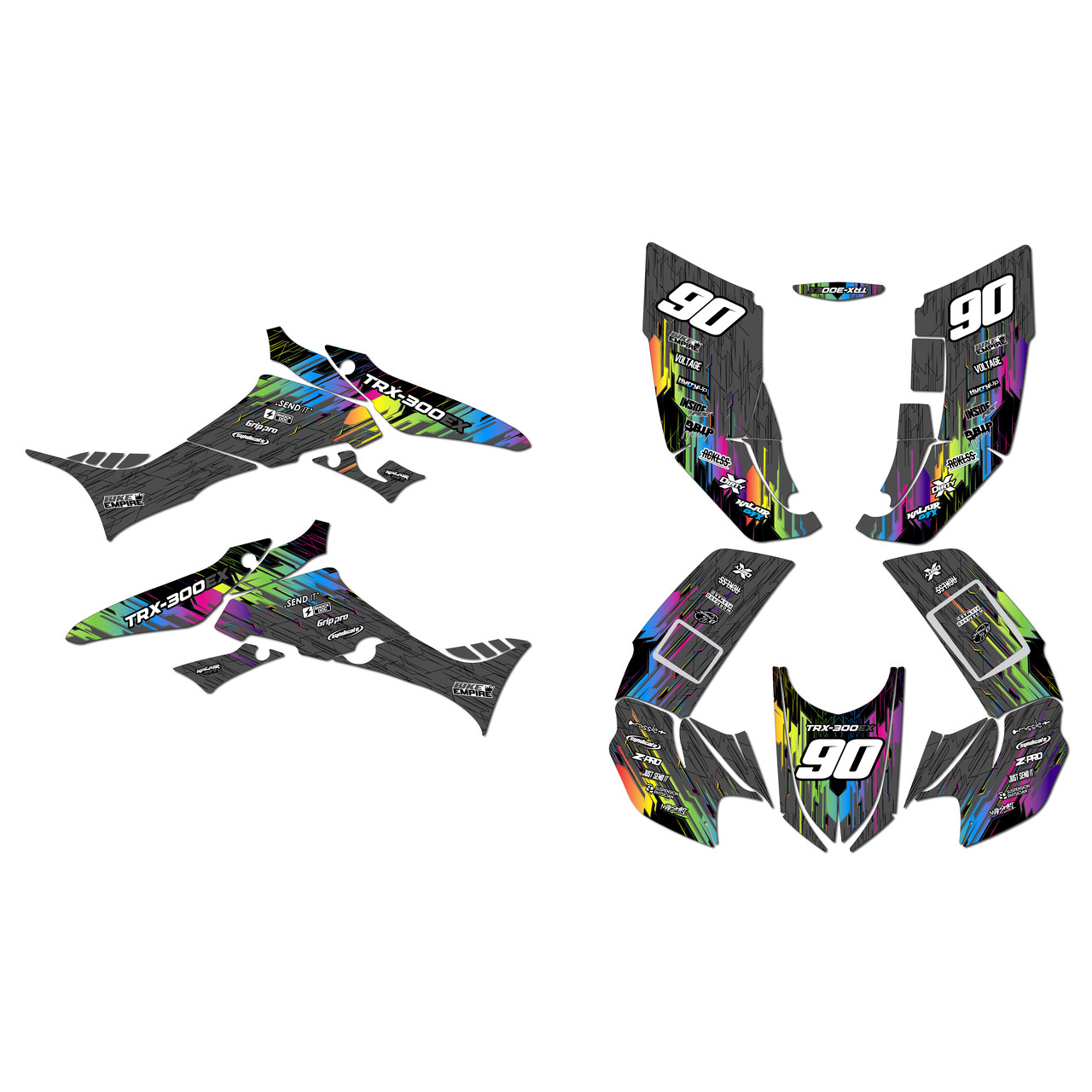 Honda TRX300EX Graphics Kit (2007-2013) Fracture | KalairGFX