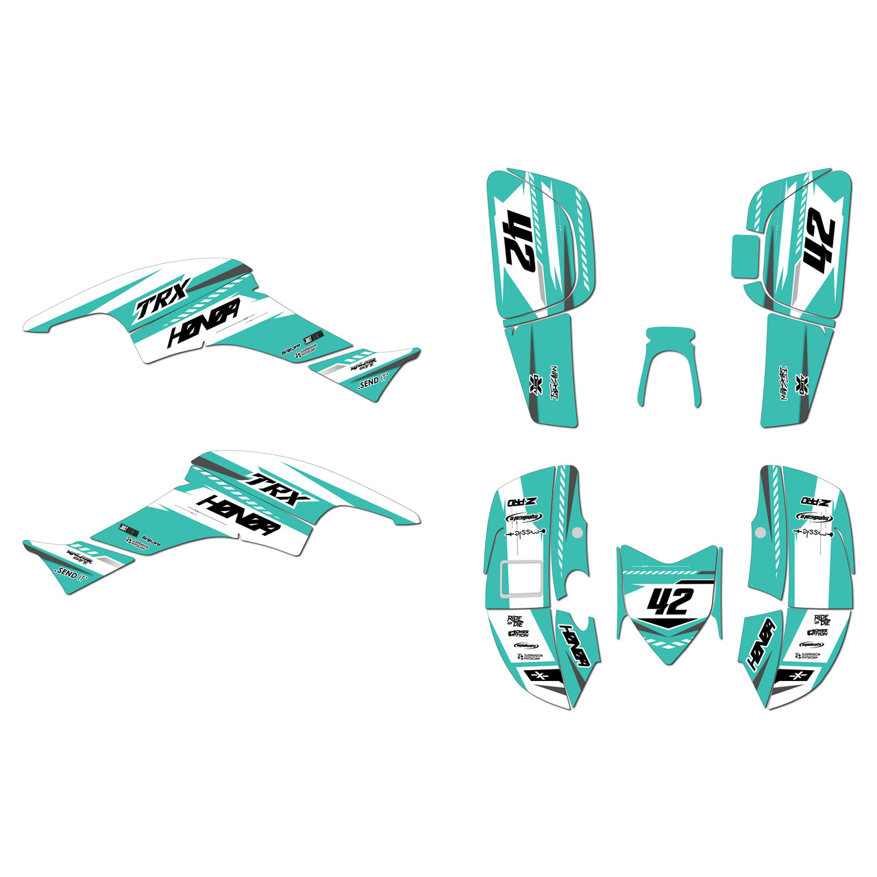 Honda TRX400EX Graphics Kit (2005-2007) Lethal | KalairGFX