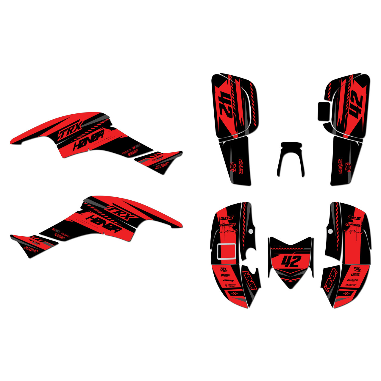 Honda TRX400EX Graphics Kit (2005-2007) Lethal | KalairGFX