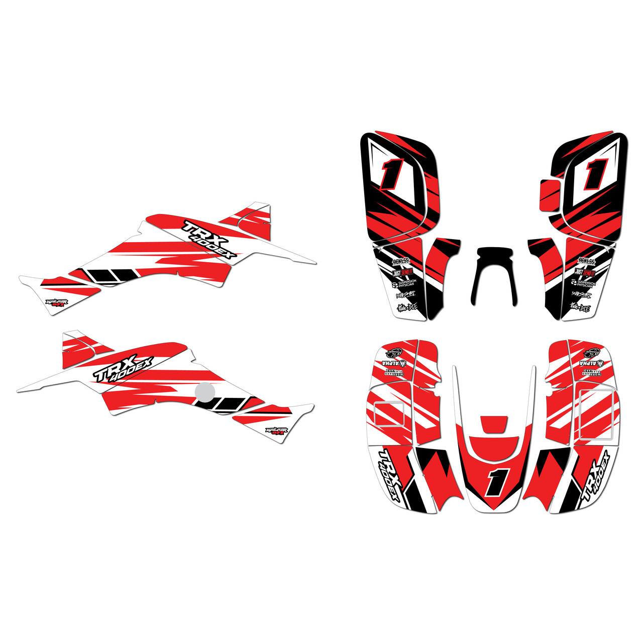 Honda TRX400EX Graphics Kit (1999-2004) Blazing | KalairGFX