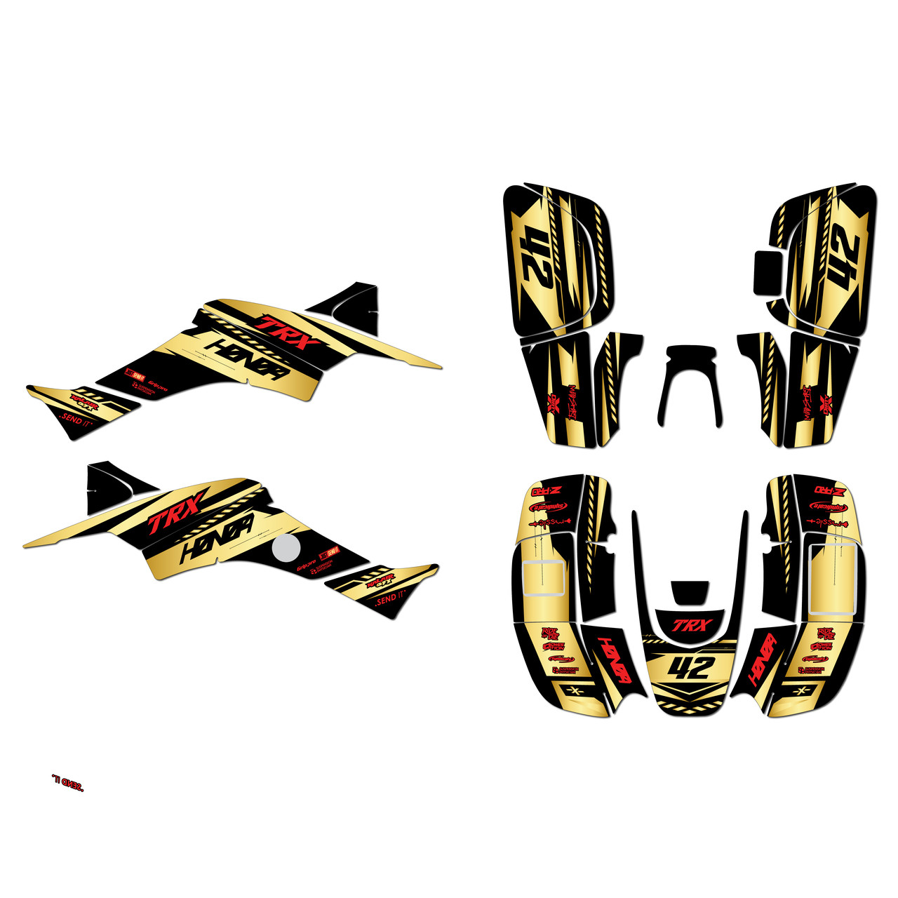 Honda TRX400EX Graphics Kit (1999-2004) Lethal | KalairGFX