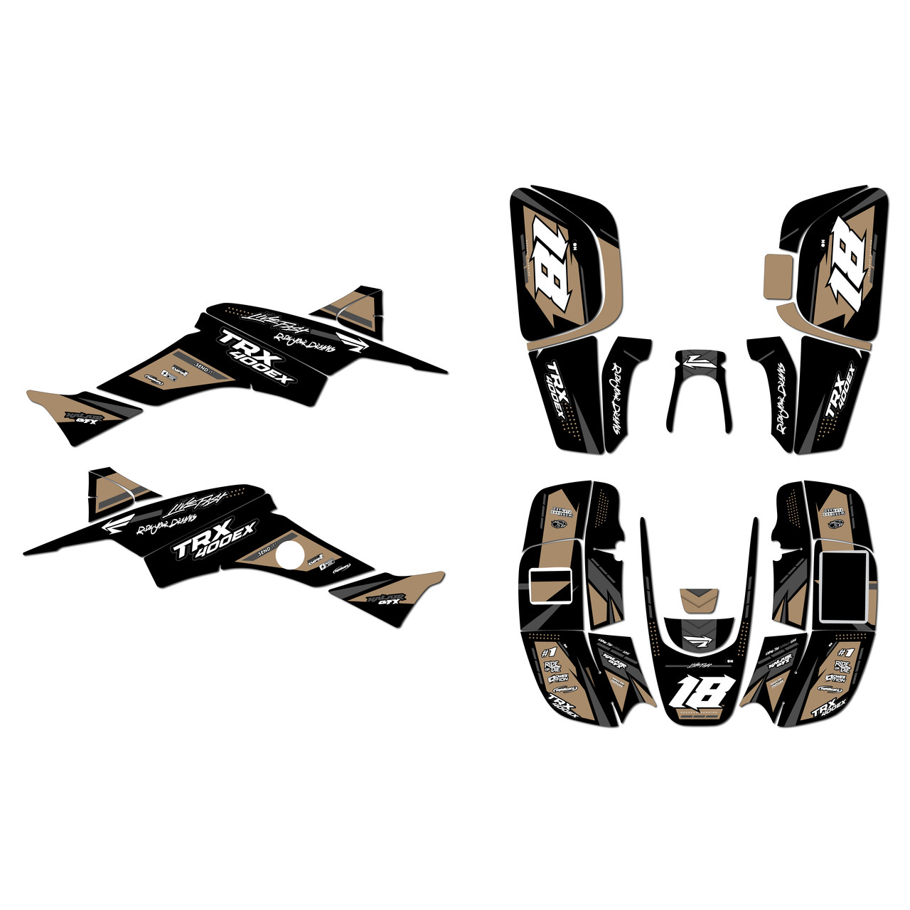 Honda TRX400EX Graphics Kit (1999-2004) Rebel | KalairGFX