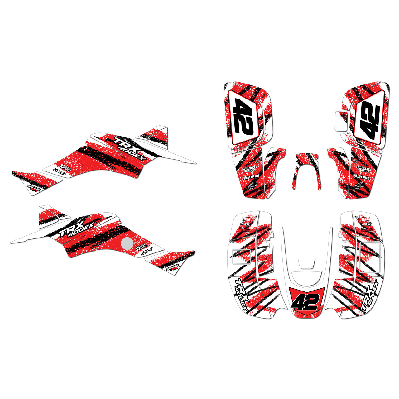 Honda TRX400EX Graphics Kit (1999-2004) Whiplash | KalairGFX