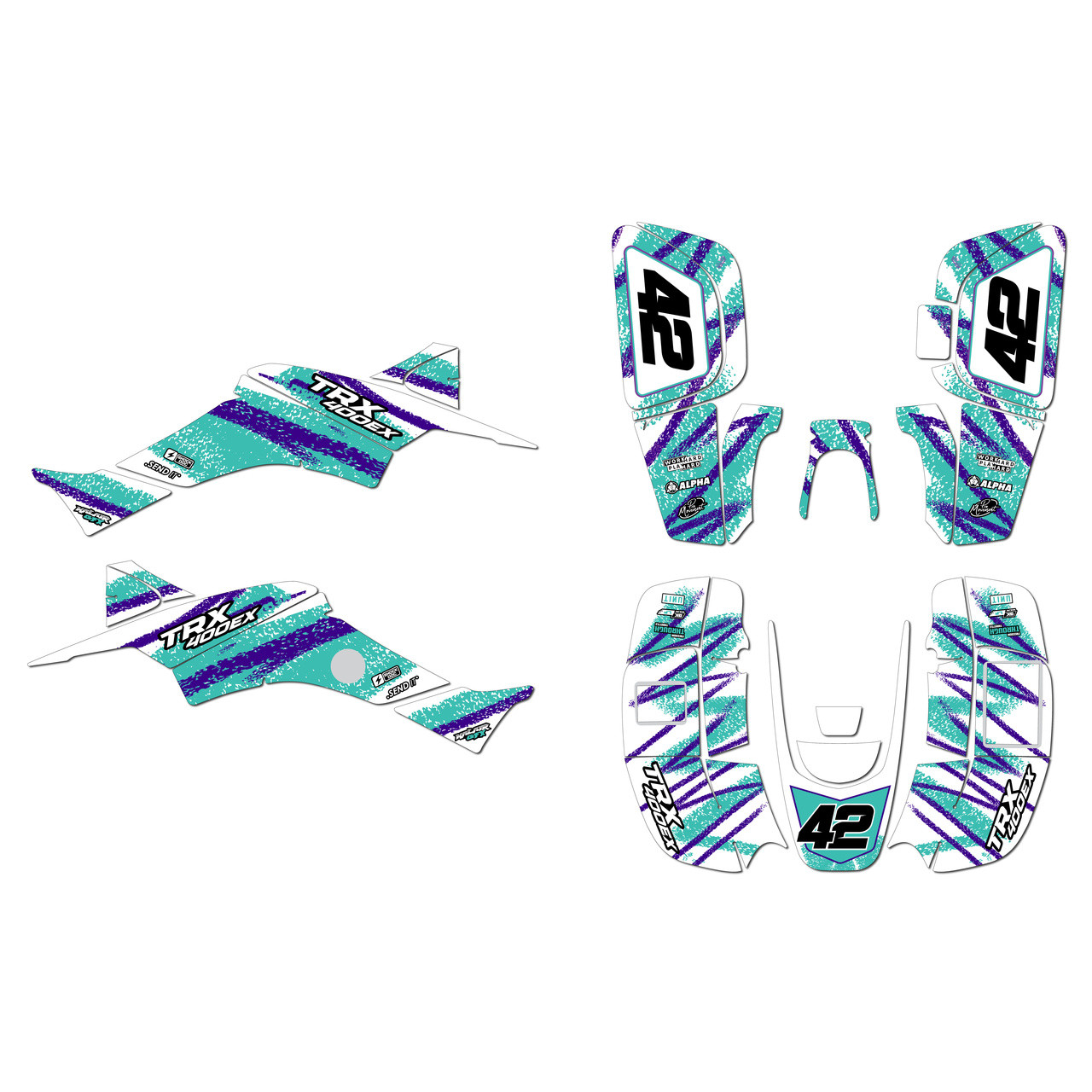 Honda TRX400EX Graphics Kit (1999-2004) Whiplash | KalairGFX