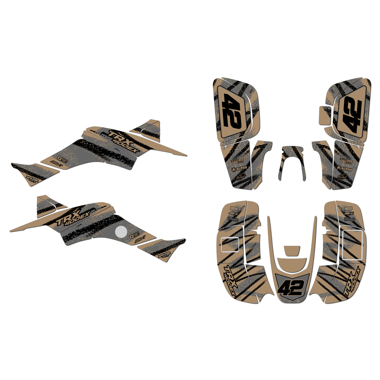 Honda TRX400EX Graphics Kit (1999-2004) Whiplash | KalairGFX
