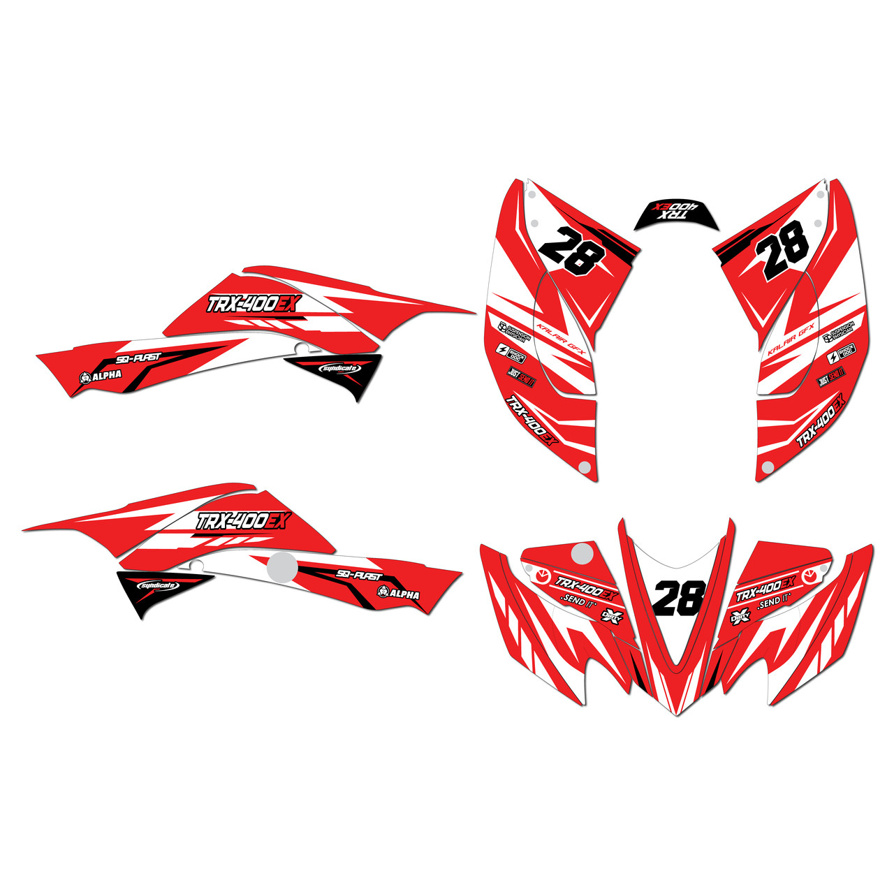 Honda TRX400EX Graphics Kit (2008-2016) Factory | KalairGFX