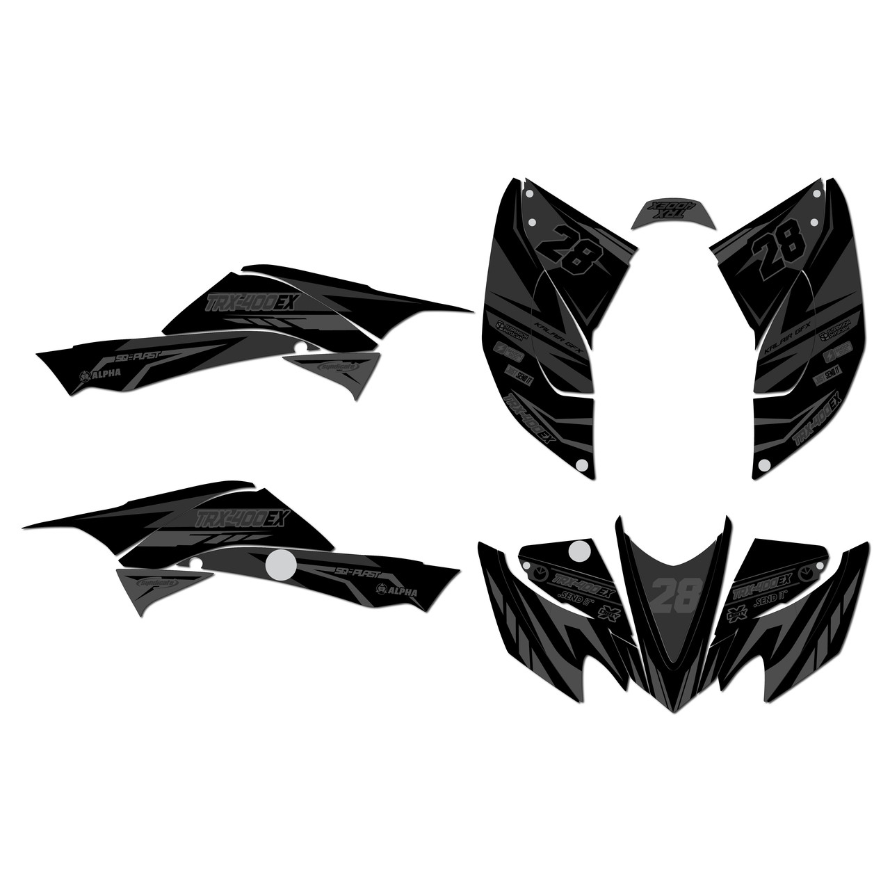 Honda TRX400EX Graphics Kit (2008-2016) Factory | KalairGFX