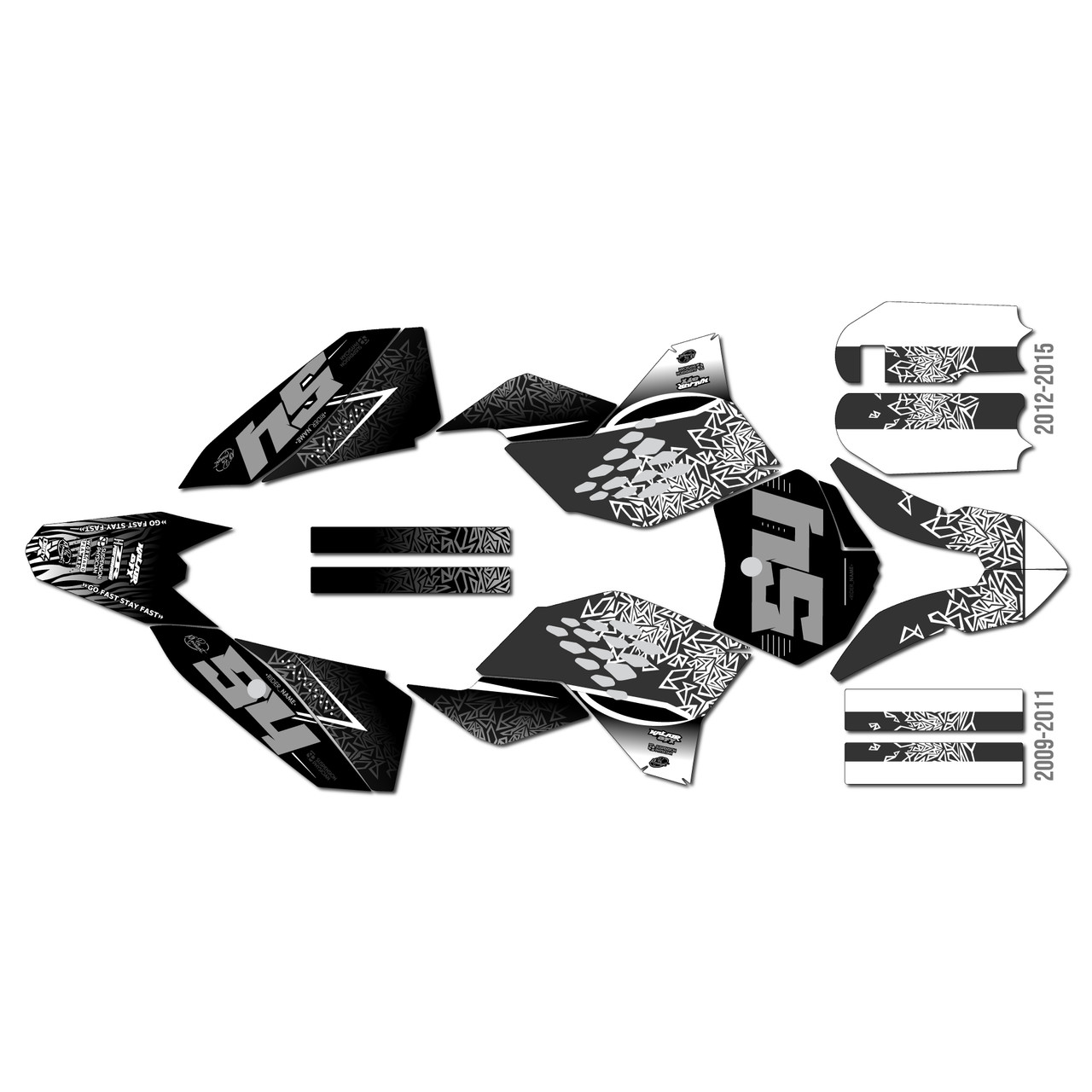 Ktm 50SX Graphics Kit (2009-2015) Fatality | KalairGFX