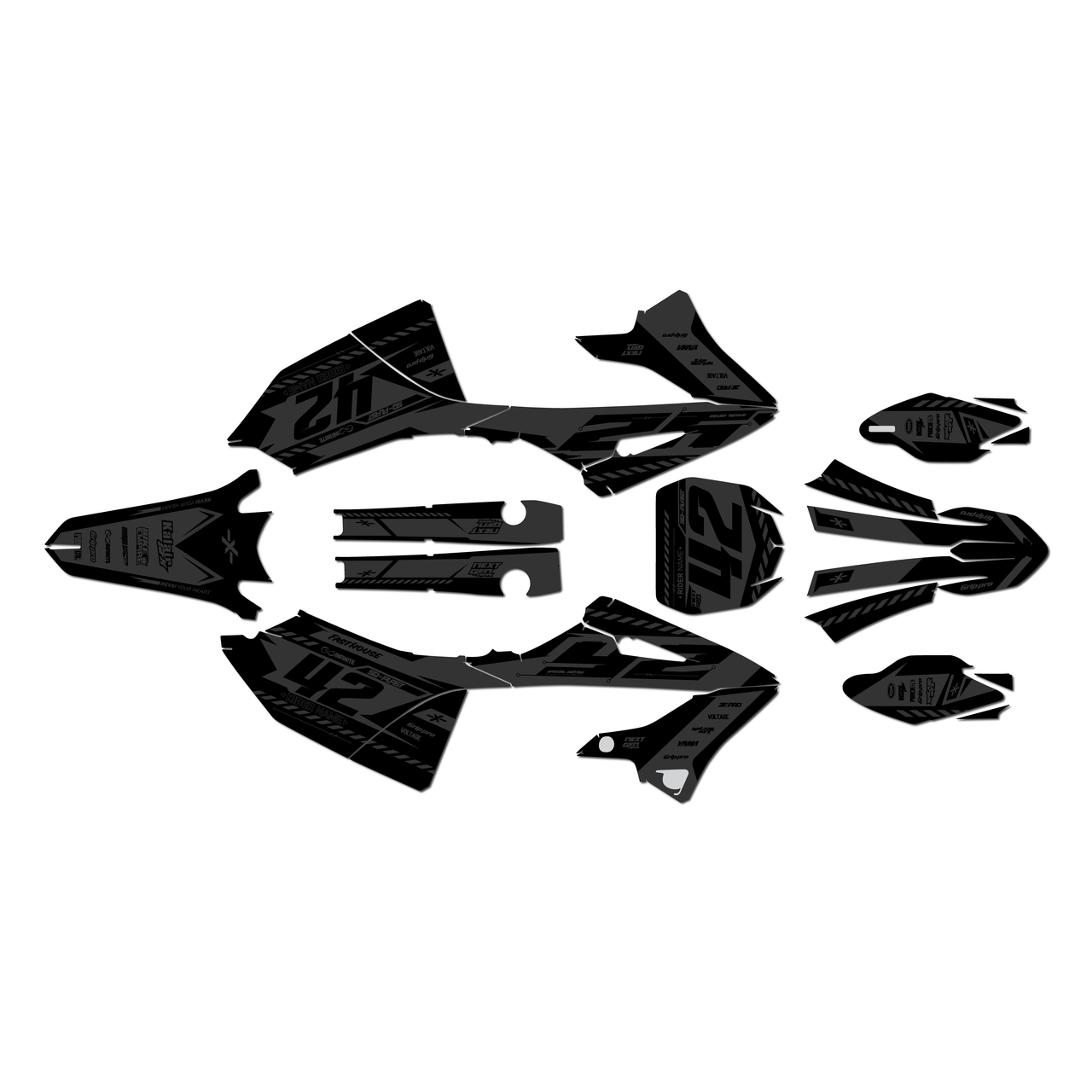 Yamaha YZ250X Graphics Kit (2023-2026) Lethal | KalairGFX