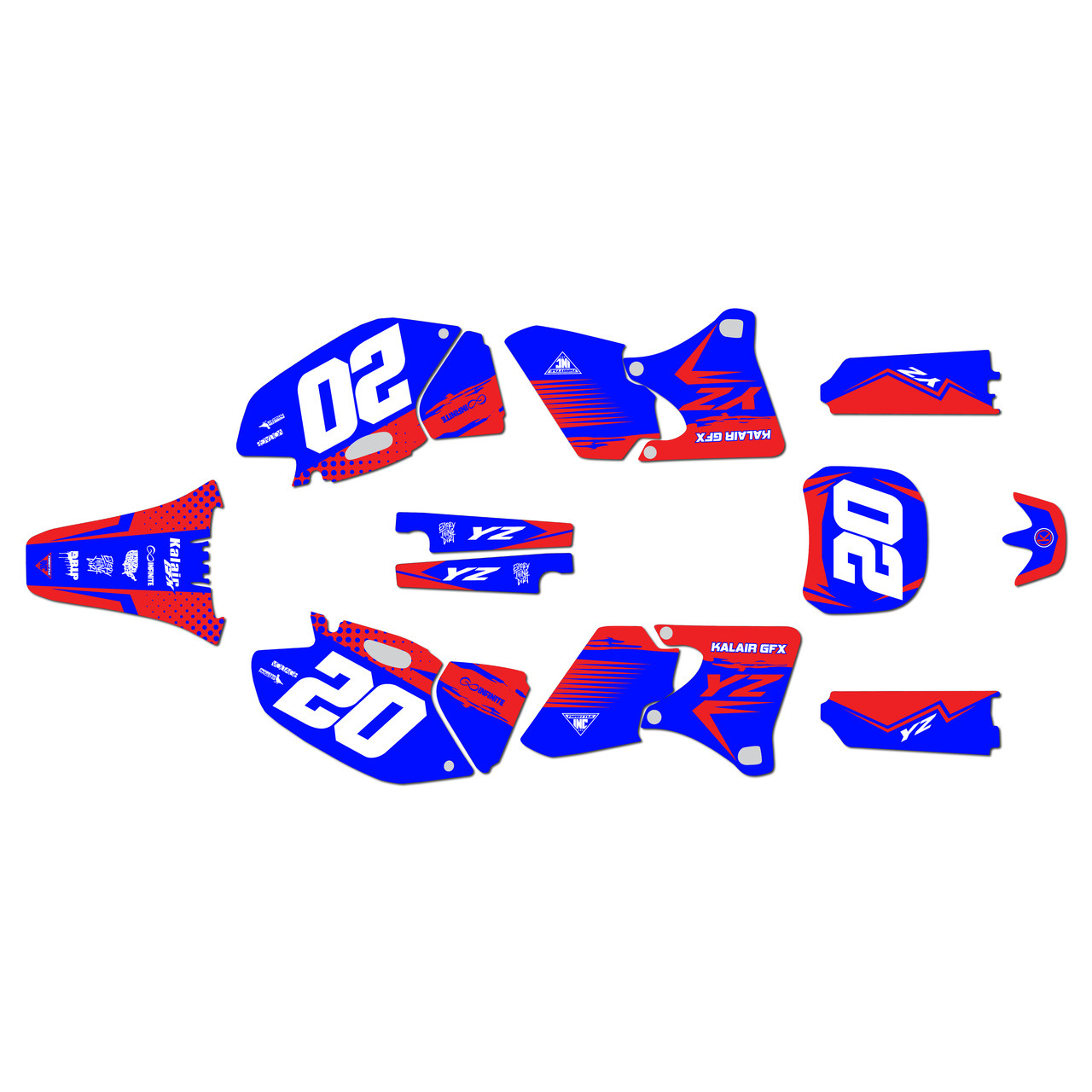 Yamaha YZ250F Graphics Kit (1998-2002) Spear | KalairGFX