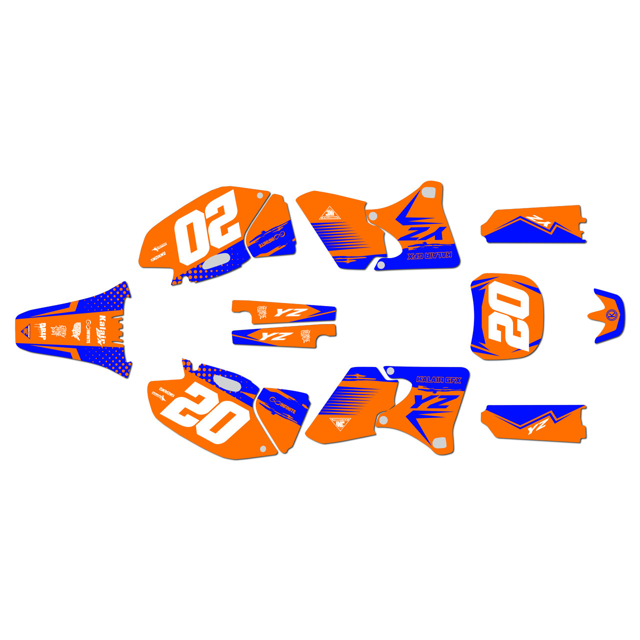 Yamaha YZ400F Graphics Kit (1998-2002) Spear | KalairGFX