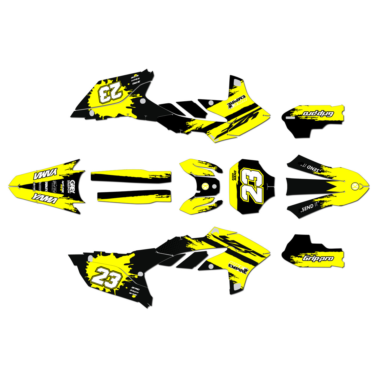 Yamaha YZ250F Graphics Kit (2024-2026) Splash | KalairGFX