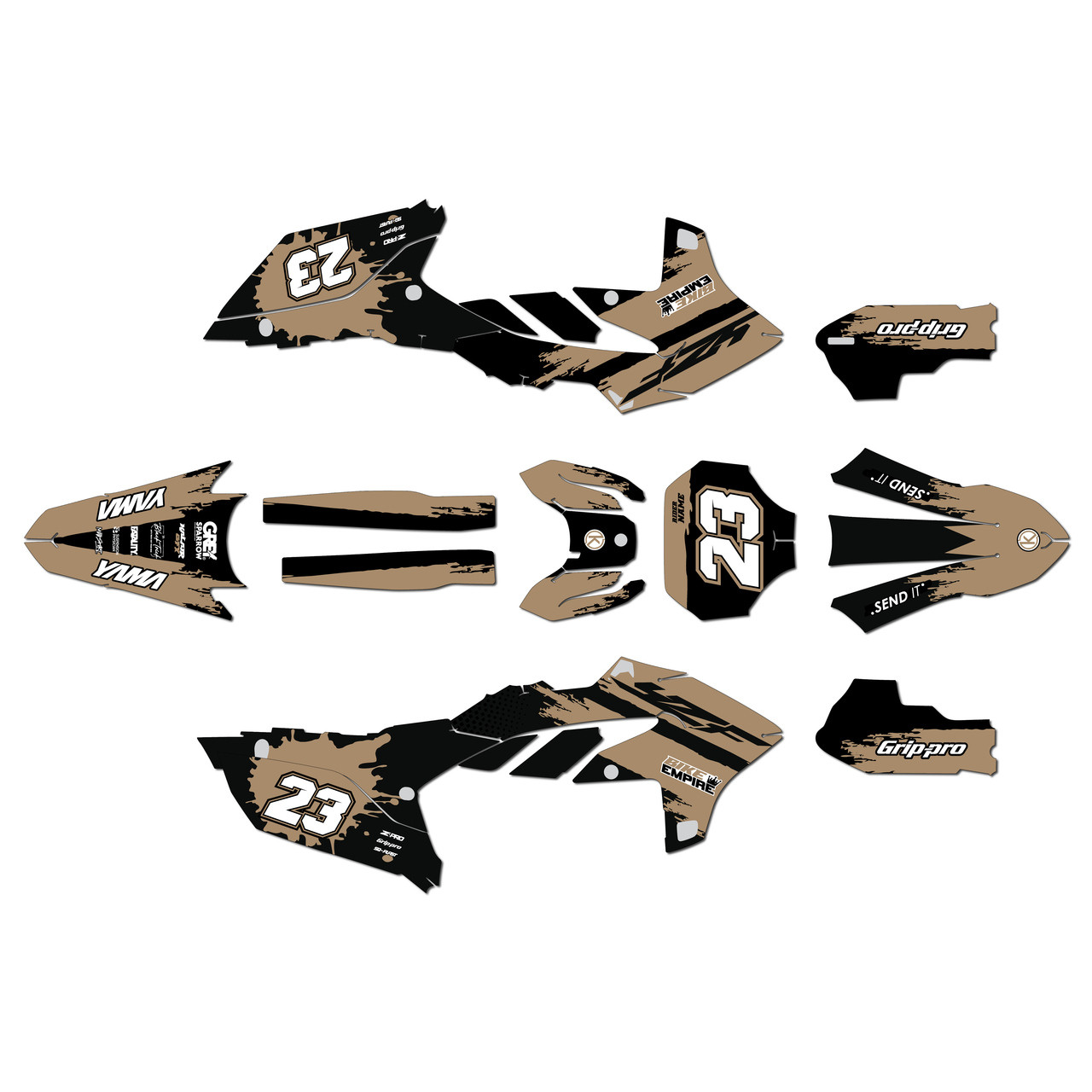 Yamaha YZ250F Graphics Kit (2024-2026) Splash | KalairGFX