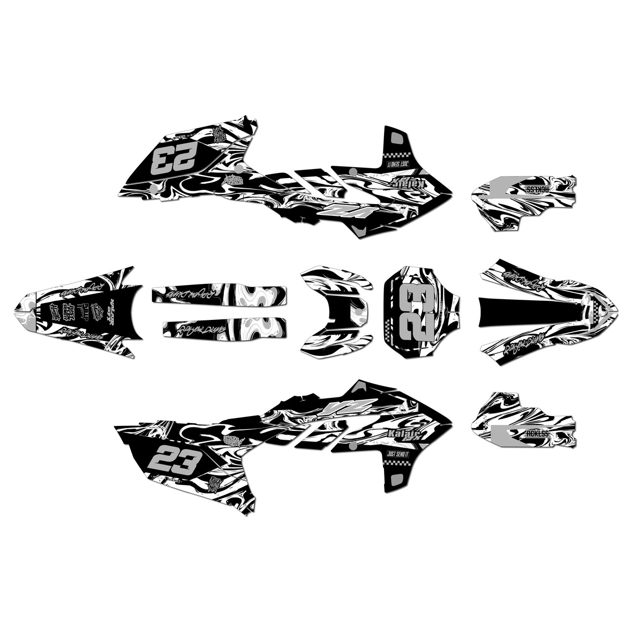 Yamaha YZ450FX Graphics Kit (2024-2026) Acid | KalairGFX