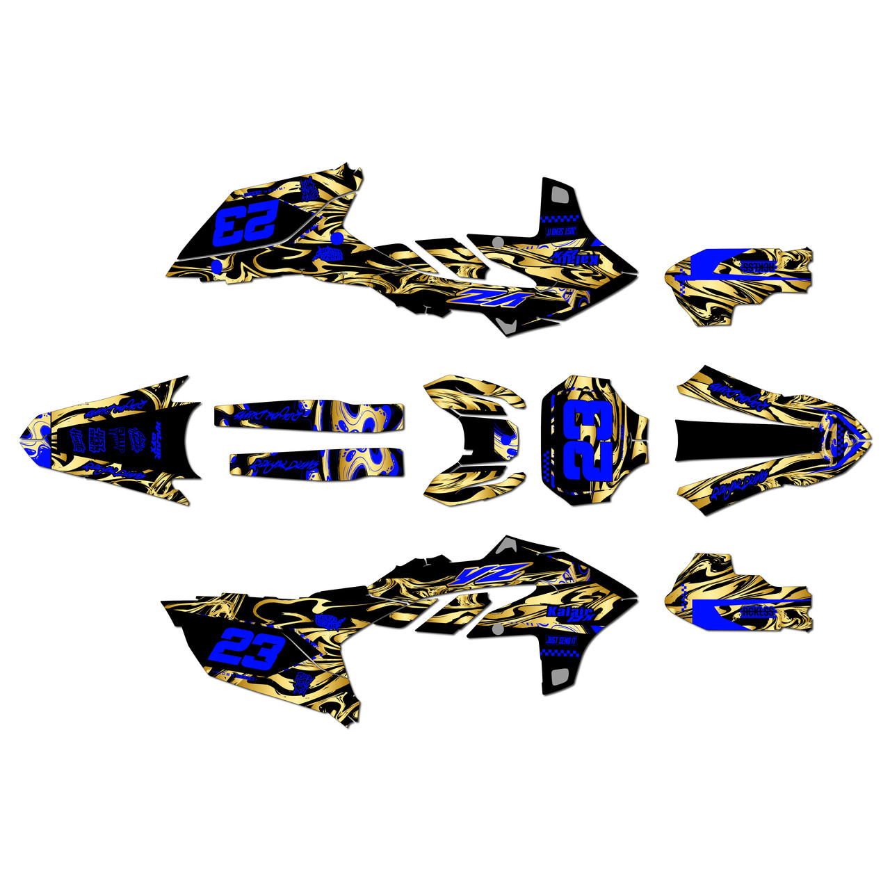 Yamaha YZ450FX Graphics Kit (2024-2026) Acid | KalairGFX