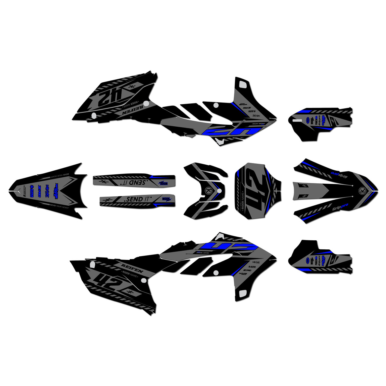 Yamaha YZ250FX Graphics Kit (2025-2026) Lethal | KalairGFX