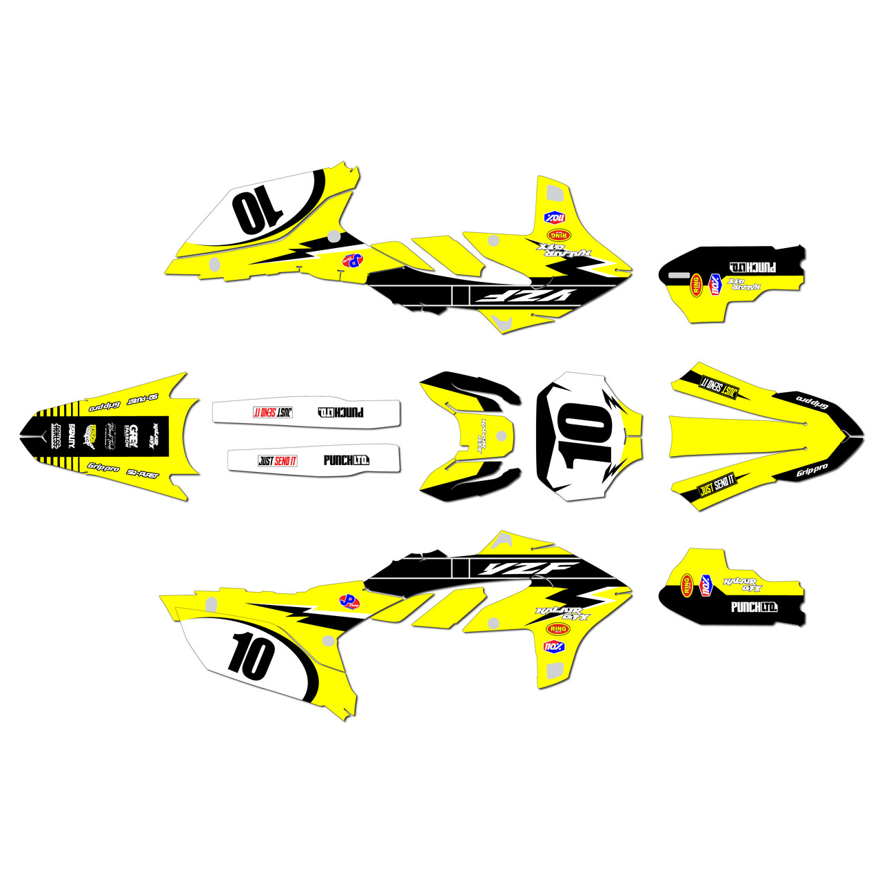 Yamaha YZ450FX Graphics Kit (2024-2026) Speed | KalairGFX