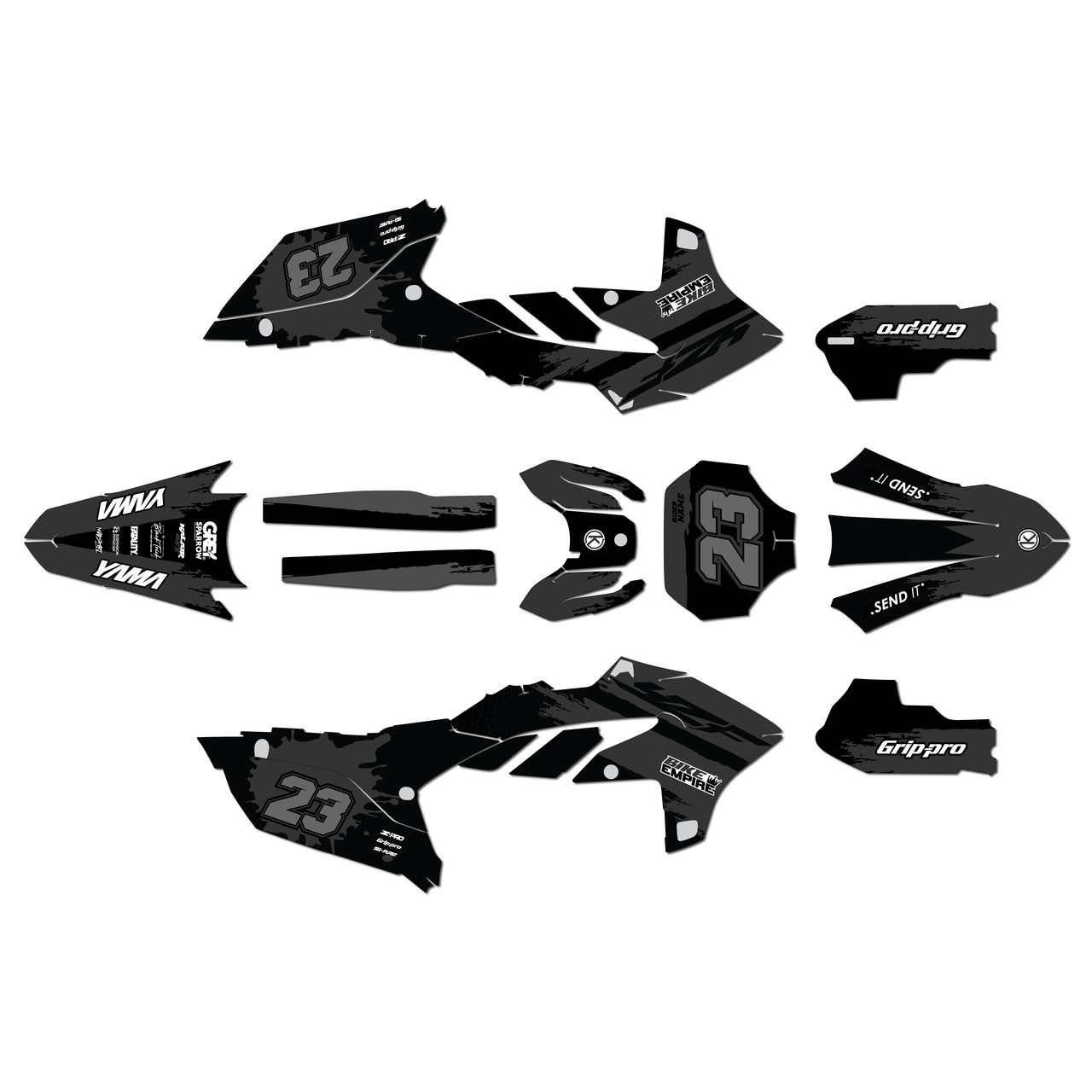 Yamaha YZ250FX Graphics Kit (2025-2026) Splash | KalairGFX