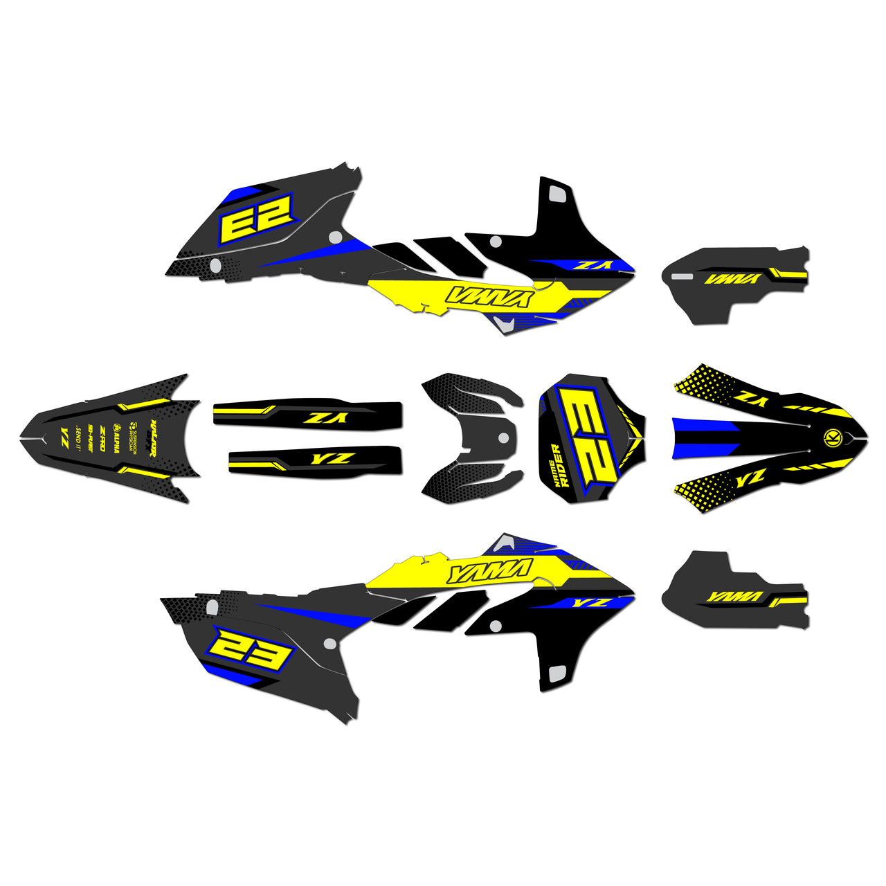 Yamaha YZ250FX Graphics Kit (2025-2026) Viper | KalairGFX