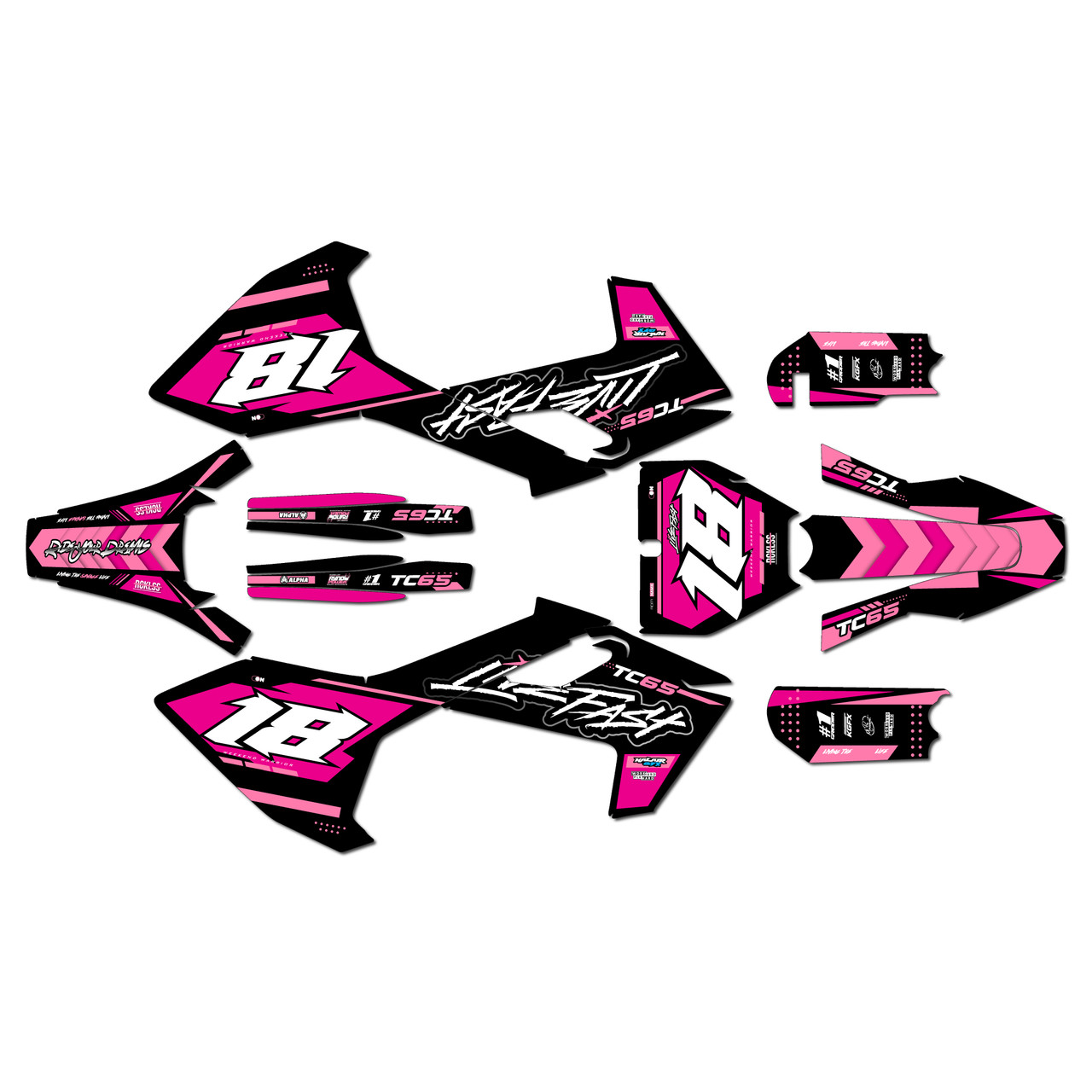 Husqvarna TC65 Graphics Kit (2016-2023) Rebel | KalairGFX
