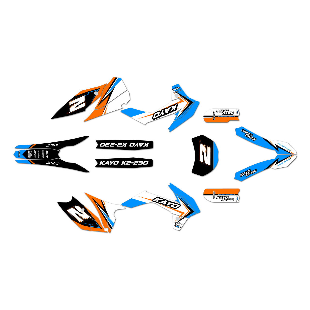 ⚠️購入不可⚠️【kayo 様ご確認用】Refa 巾着　2枚セット Kayo K2-230 Graphics Kit (2021-2026) Razor | KalairGFX