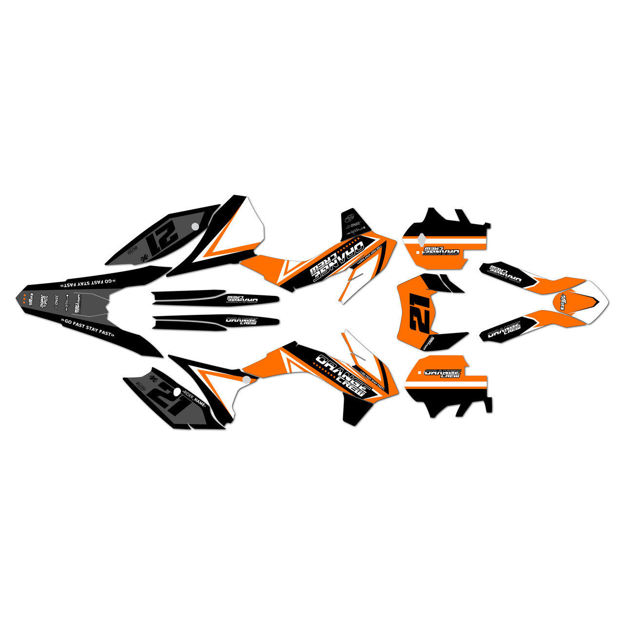 KTM 250 XCW Graphics Kit (2014-2015) Crew | KalairGFX