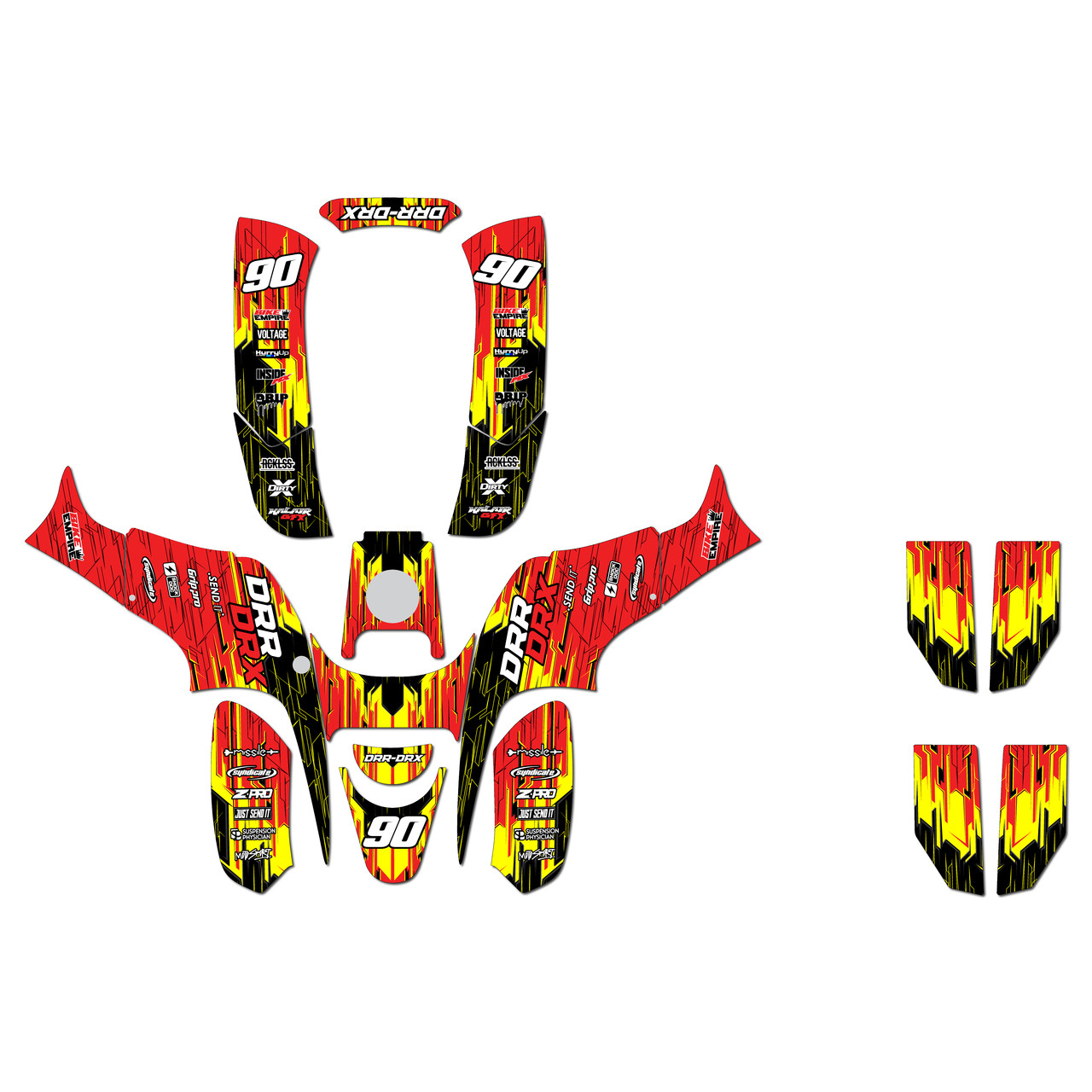 Drr Racing Red DRR DRX90 Graphics Kit (All years) Fracture | KalairGFX