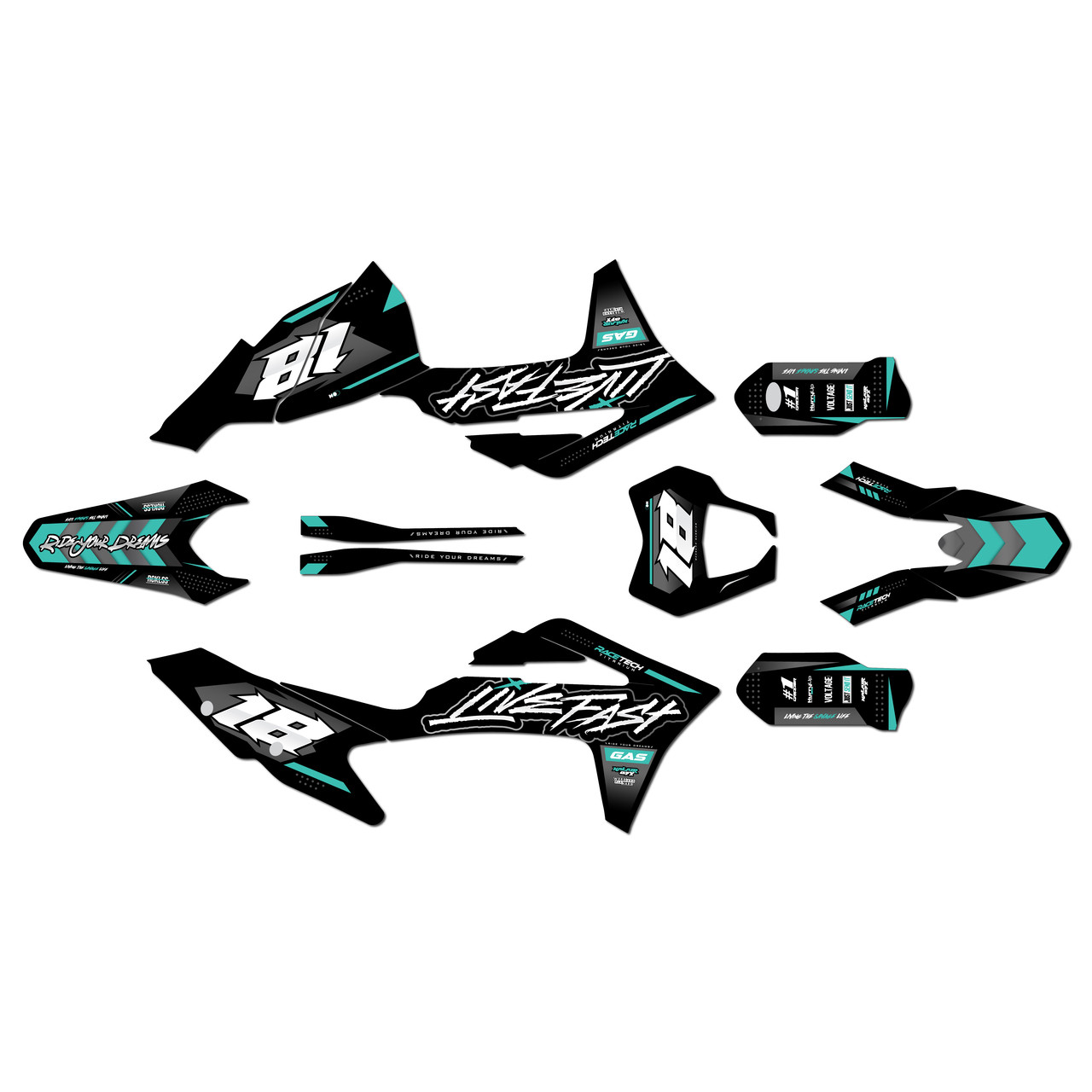 GasGas MC250F Graphics Kit (2021-2023) Rebel | KalairGFX