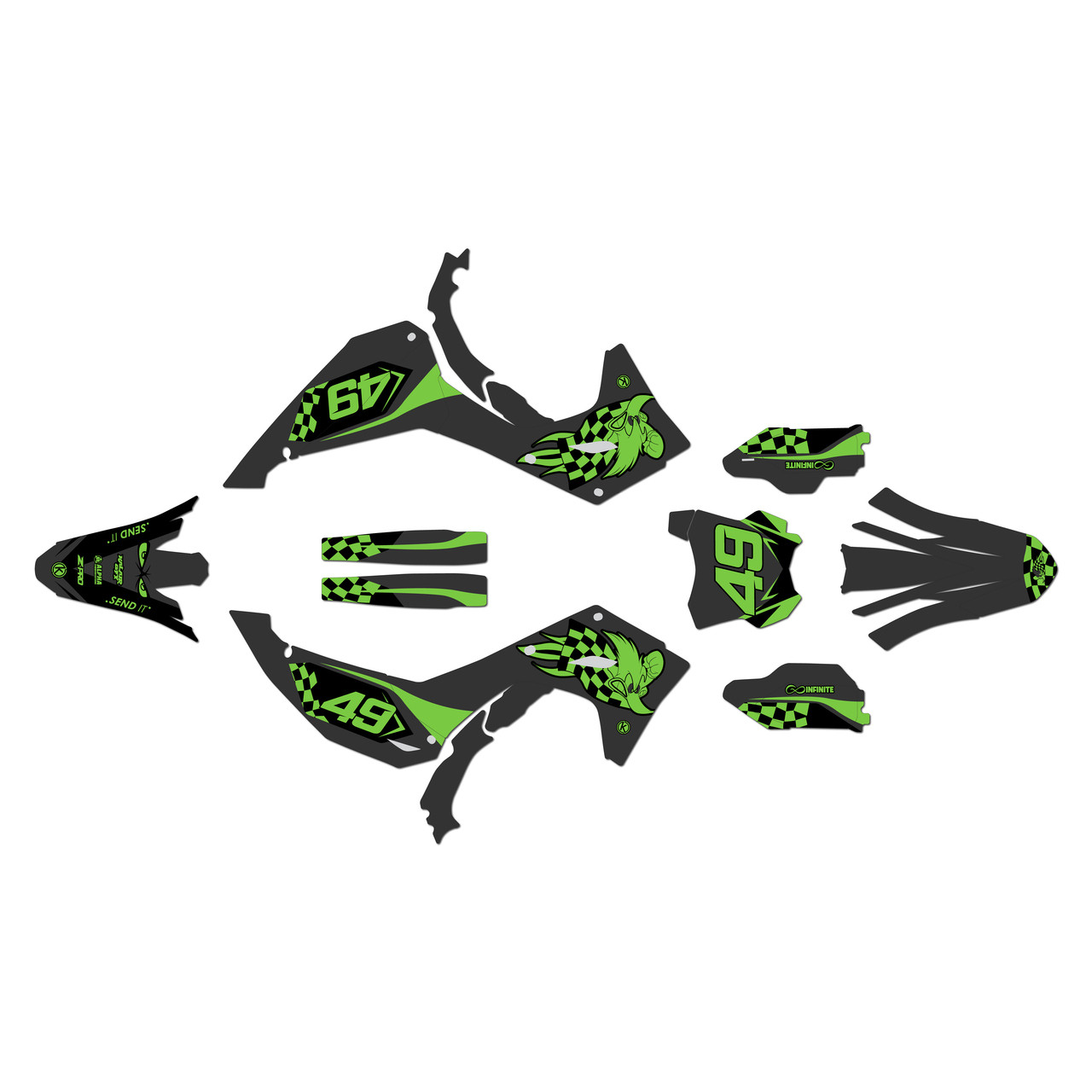 Kawasaki KX250X Graphics Kit (2025-2026) Pecker | KalairGFX