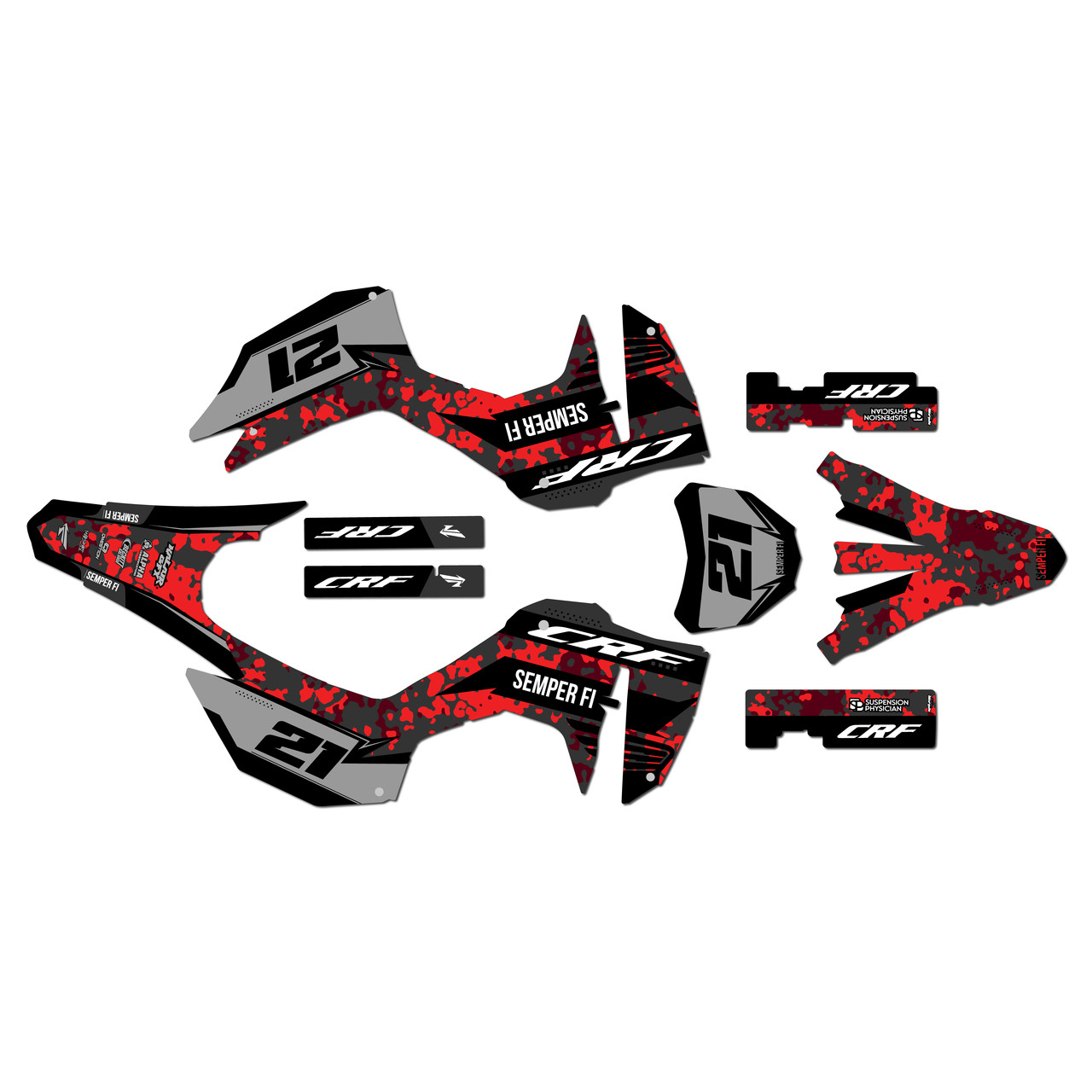 サイン ポスター ジェネ レーサー F3000 HONDA 無限 Honda CRF300F Graphics Kit (2025-2026) Semper | KalairGFX