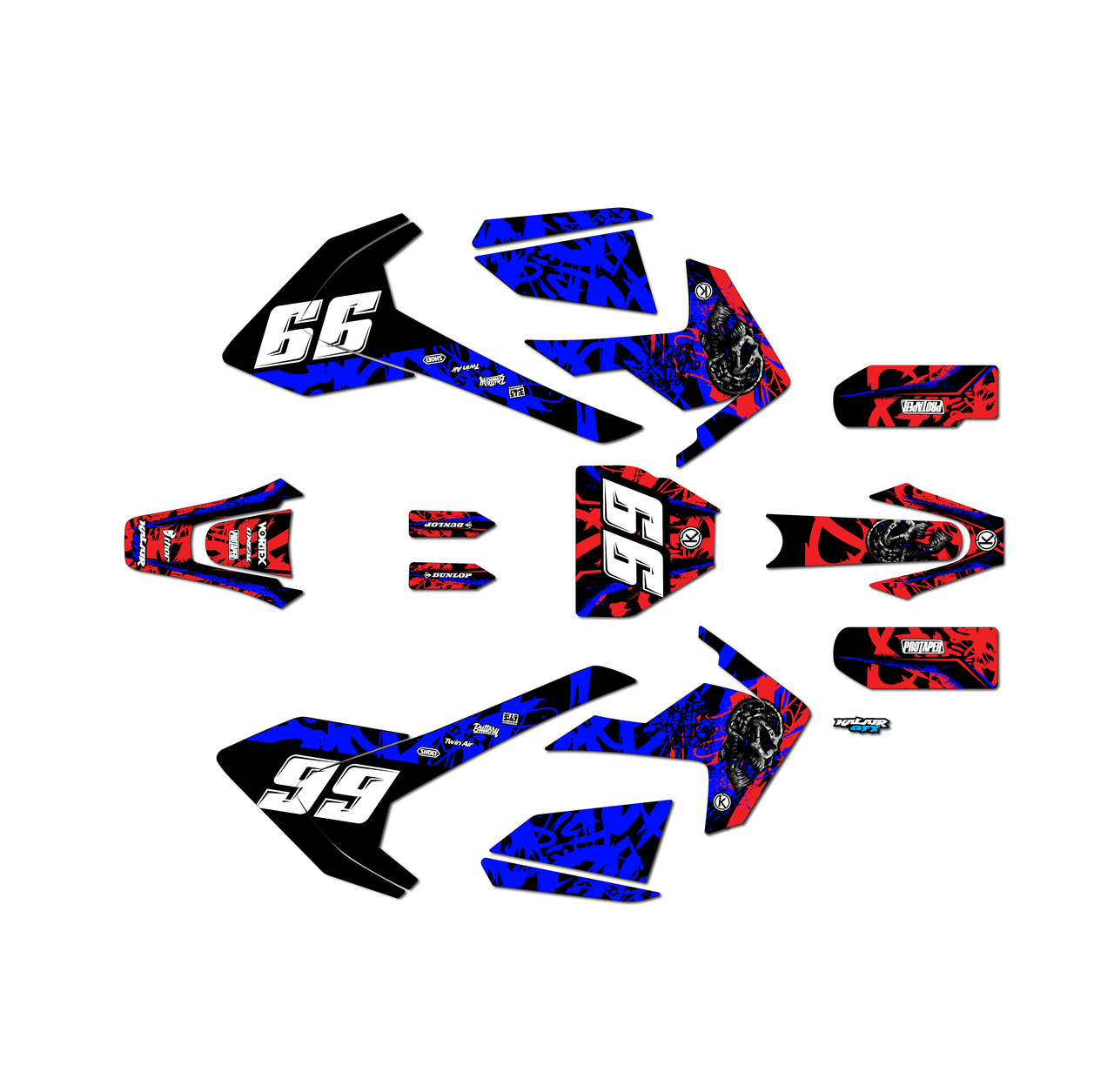 Graphics Kit for Mototec PRO 72V (All Years) Revolt Series