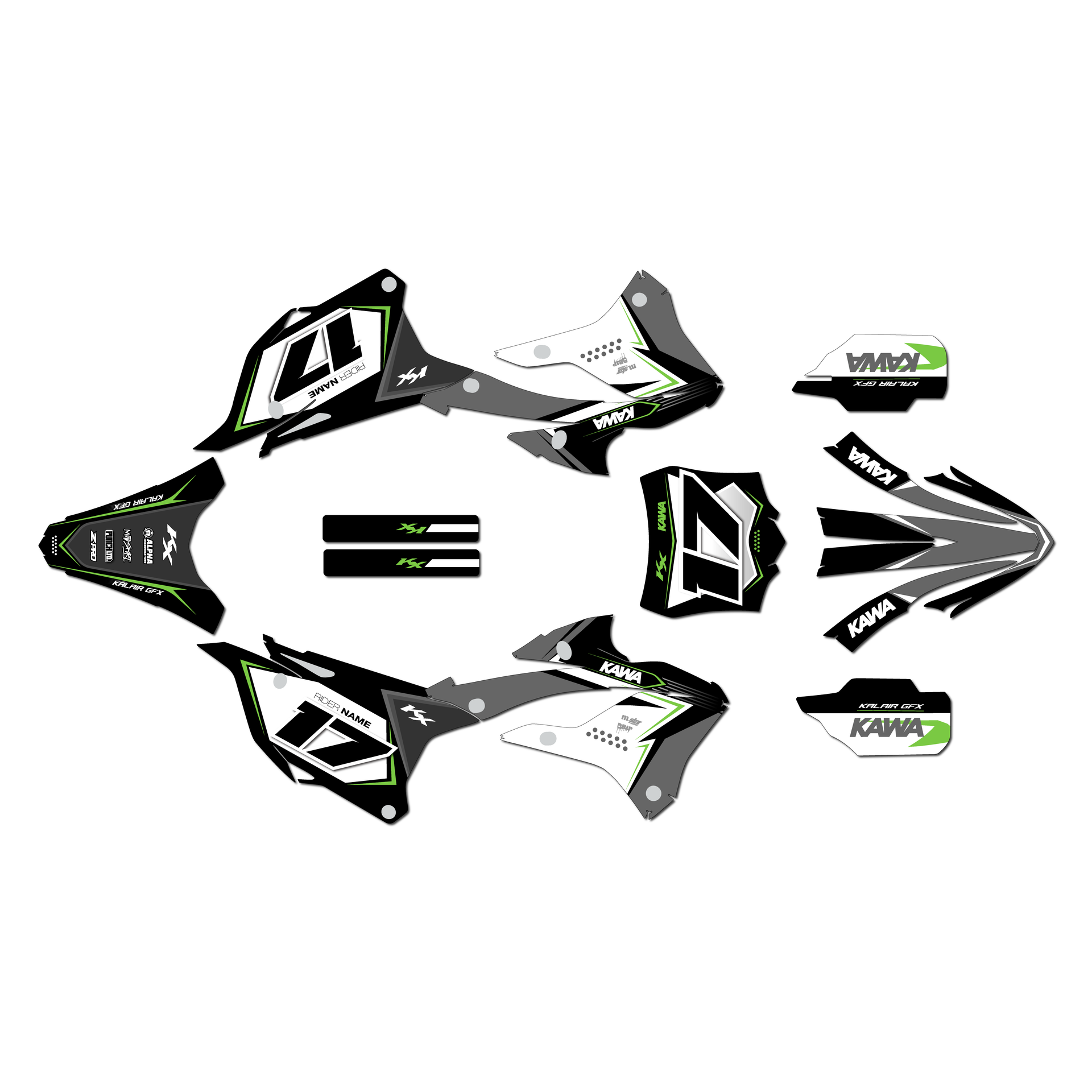 Kx85 Graphics Kawasaki KX85 Graphics Kits | All Years | KalairGFX