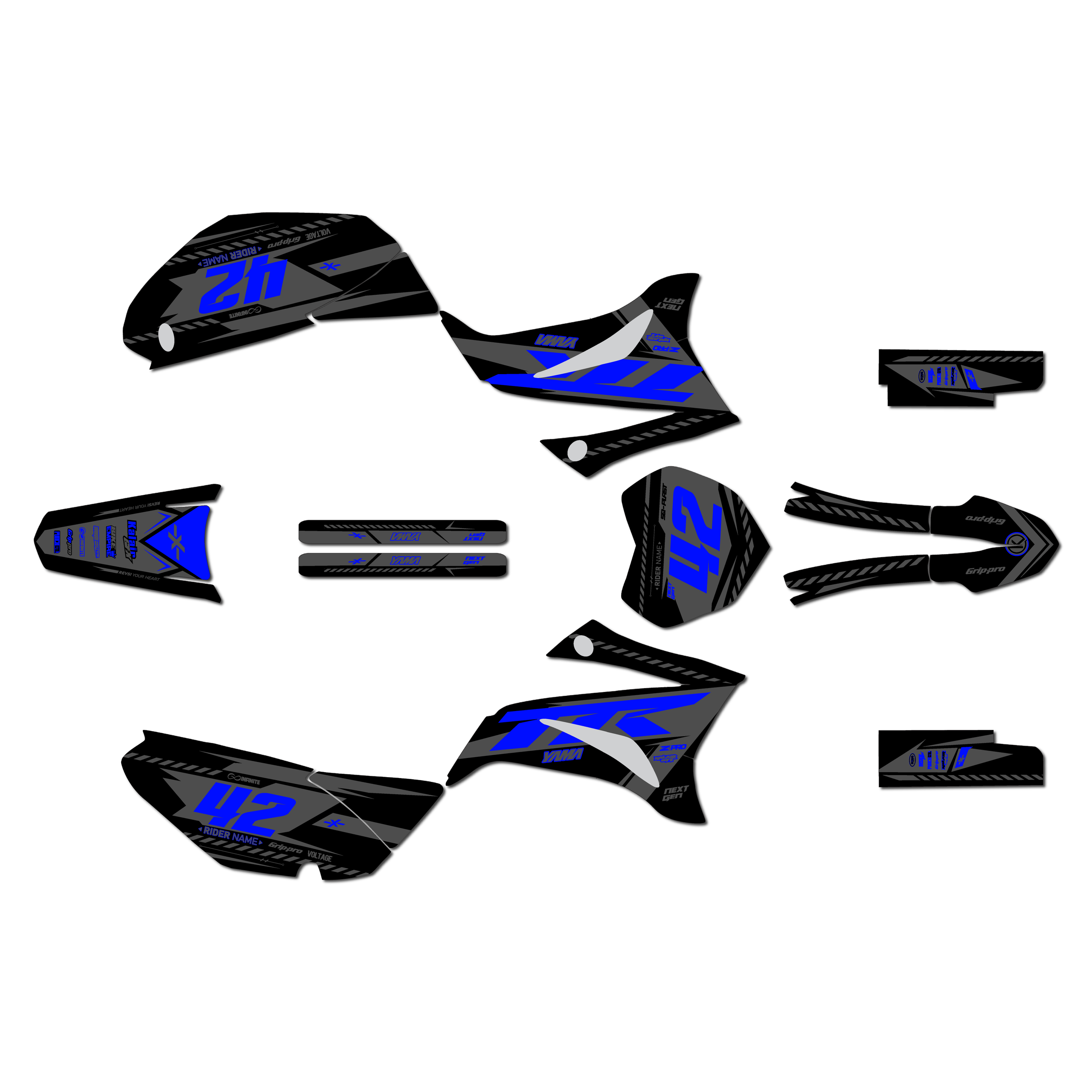 Fly Racing Ttr Graphics Yamaha TTR125 Graphics Kit (2008-2026) Lethal | KalairGFX